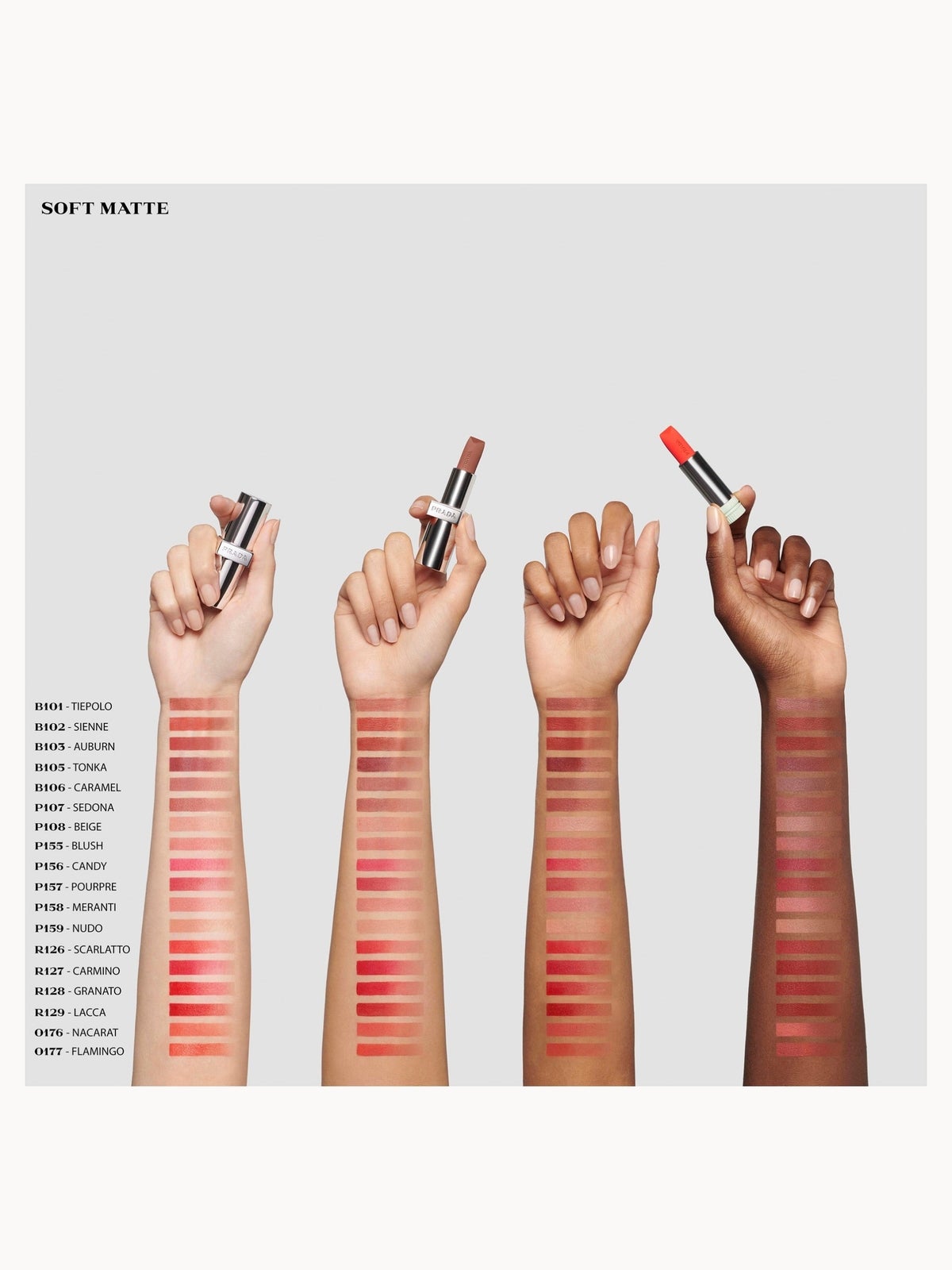 Prada Soft Matte Rouge Lipstick 3.8g (Various Shades) - B108 - Beige 4