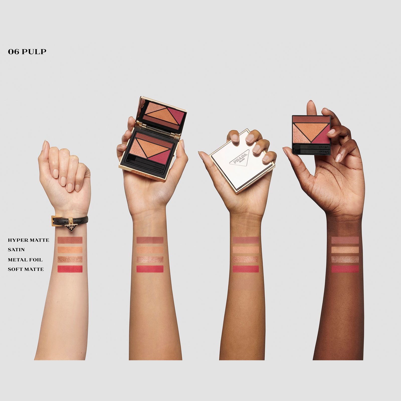 Thumbnail - Prada Dimensions Refillable Eyeshadow Palette 06 - Pulp
