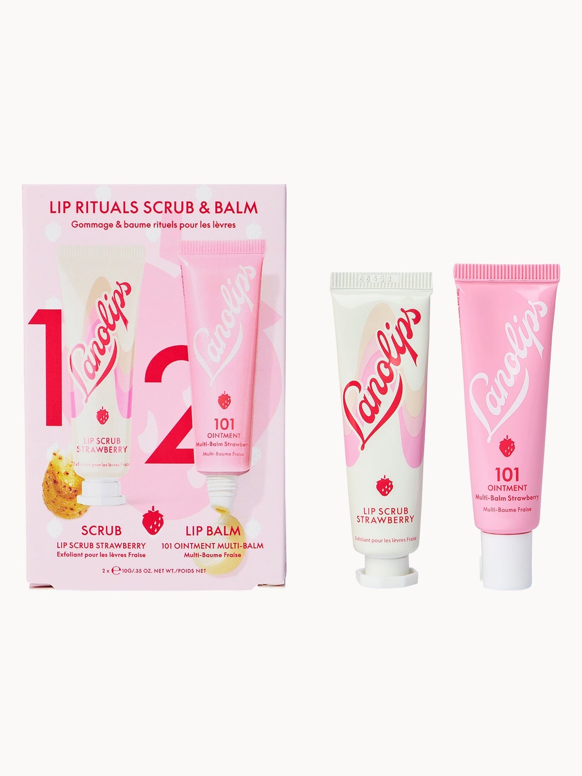 Lanolips Lip Rituals Scrub and Balm Strawberry