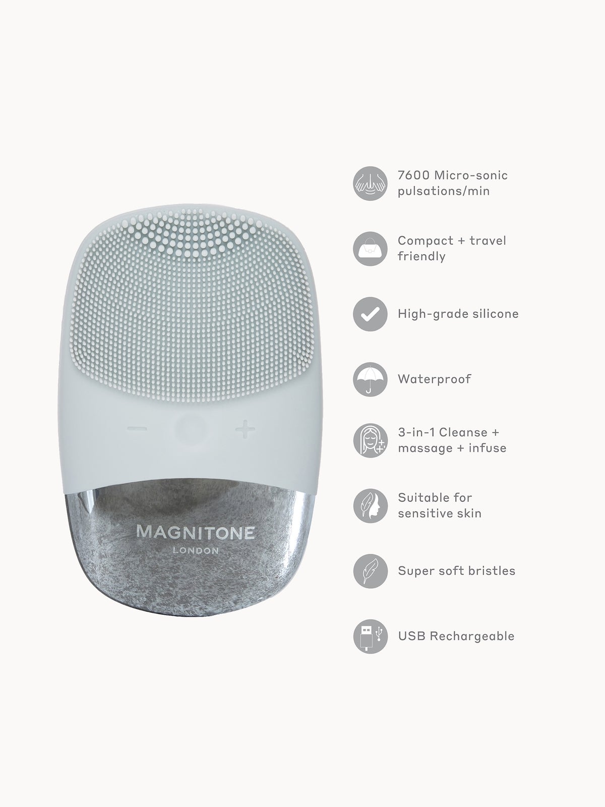 MAGNITONE London BabyBare Micro-Sonic Compact Cleansing Brush 2