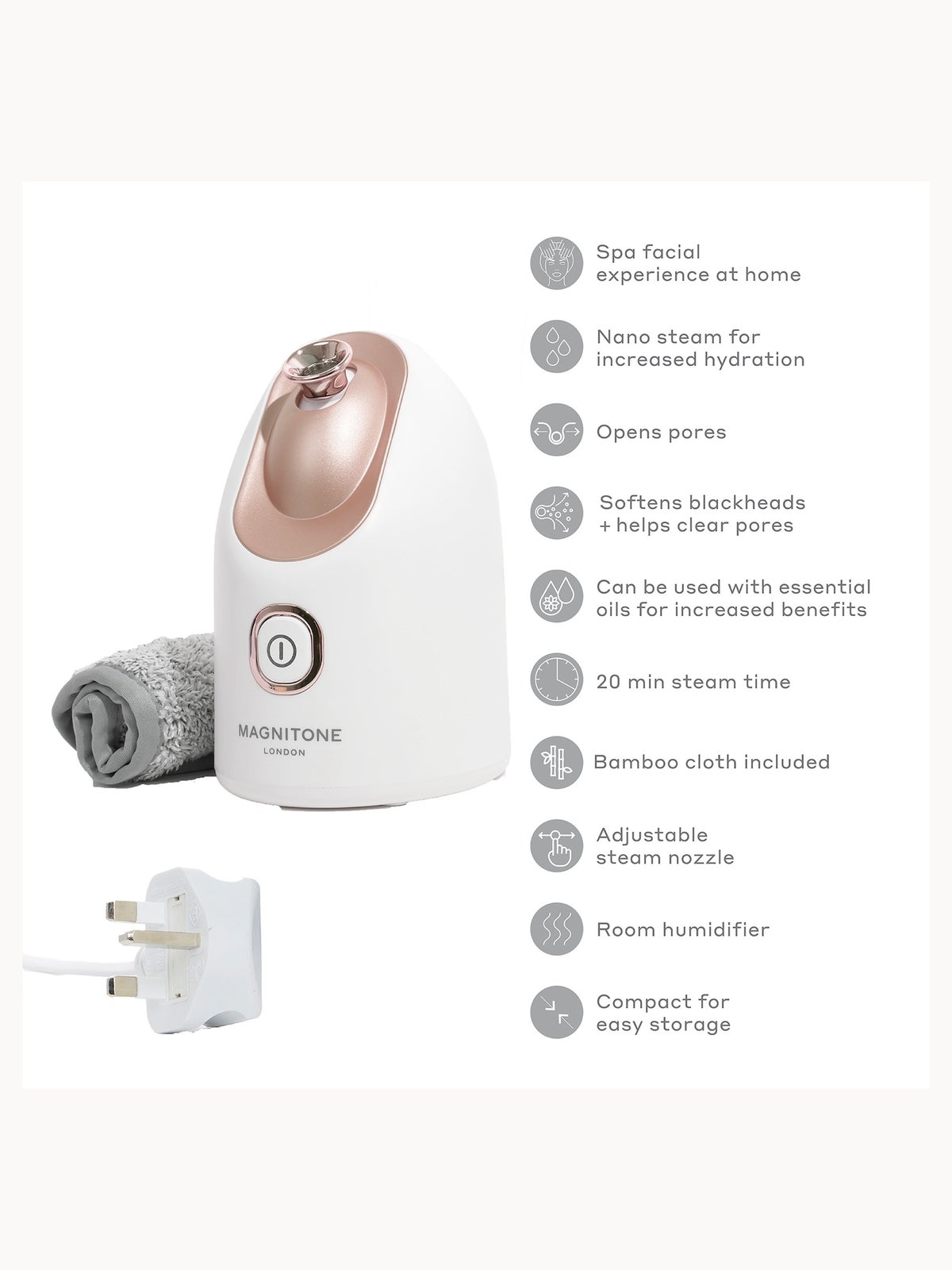 MAGNITONE London SteamAhead2 Hydrating Facial Nano Steamer 2