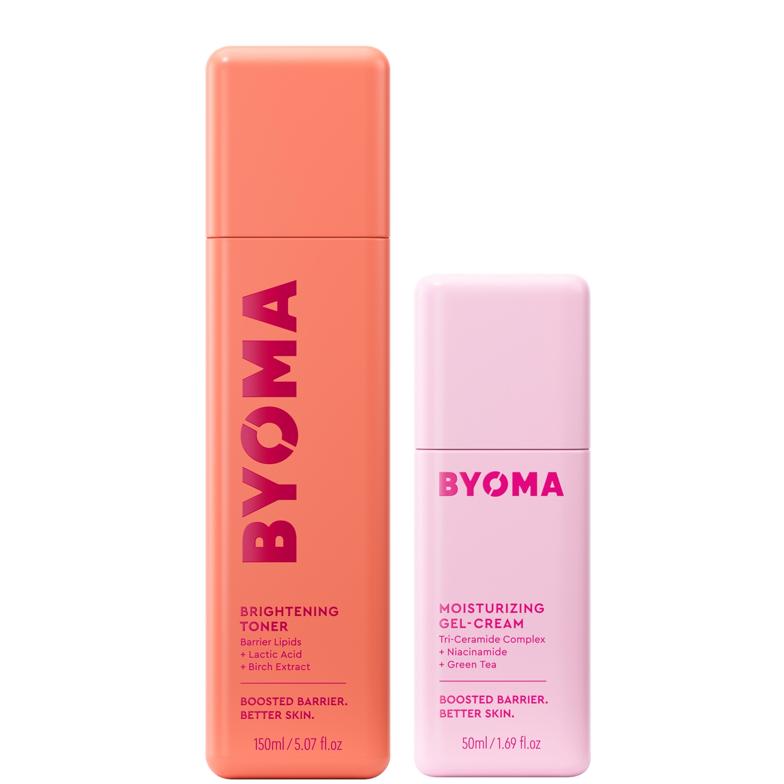 BYOMA Moisturising Gel Cream 50ml and Brightening Toner 150ml Bundle