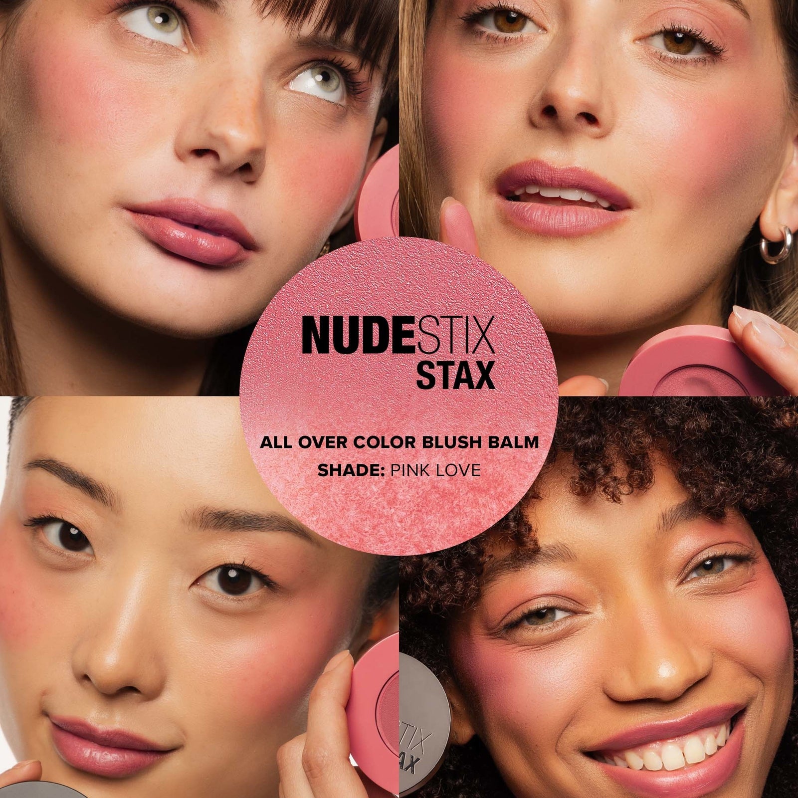 NUDESTIX Stax All Over Color Blush Balm 2.5g (Various Shades) - Pink Love 3