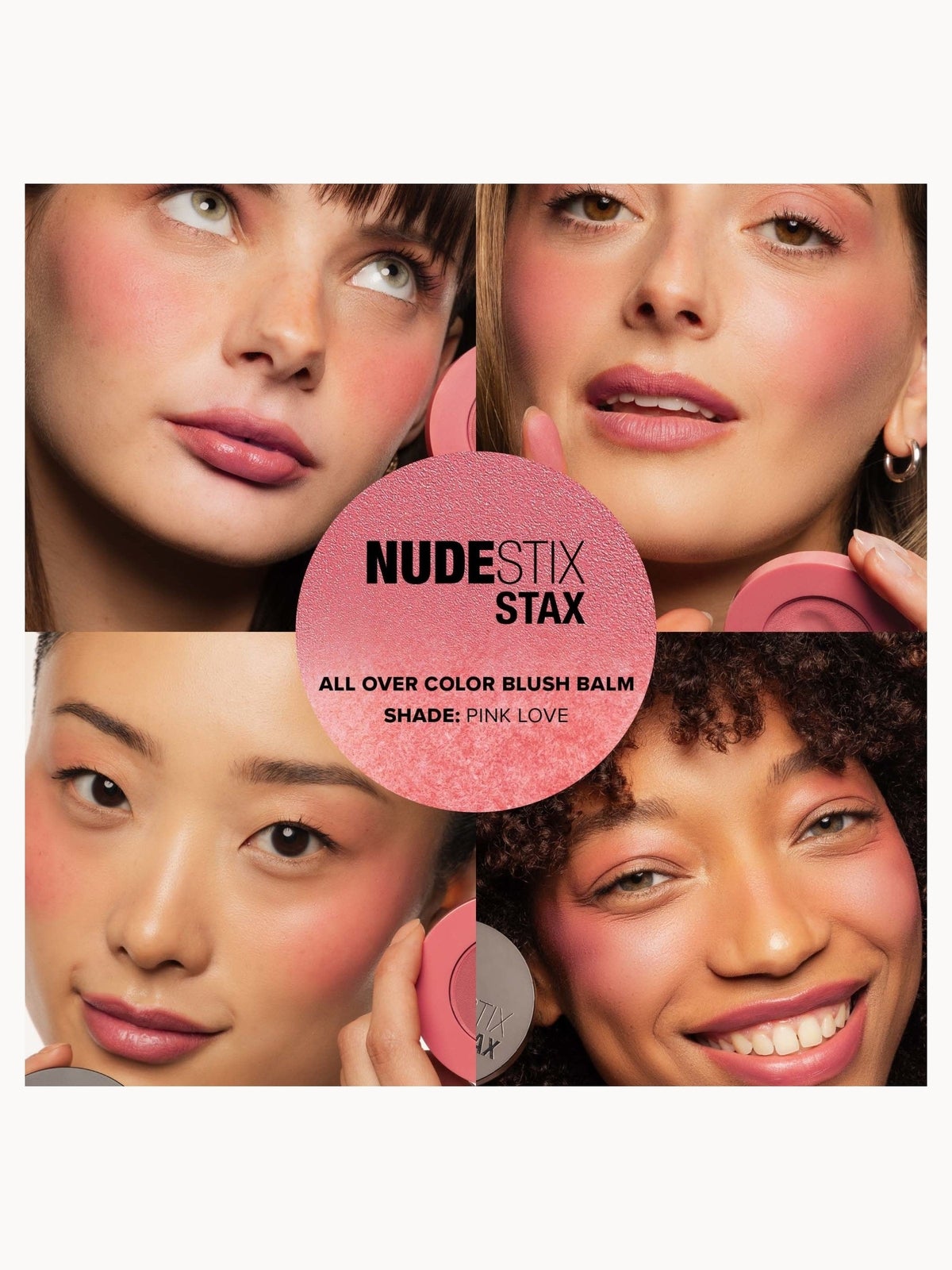 NUDESTIX Stax All Over Color Blush Balm 2.5g (Various Shades) - Pink Love 3