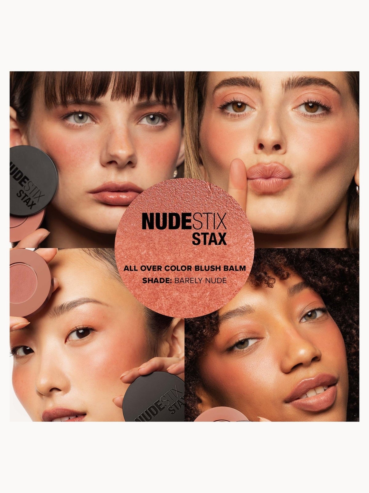 NUDESTIX Stax All Over Color Blush Balm 2.5g (Various Shades) - Barely Nude 3