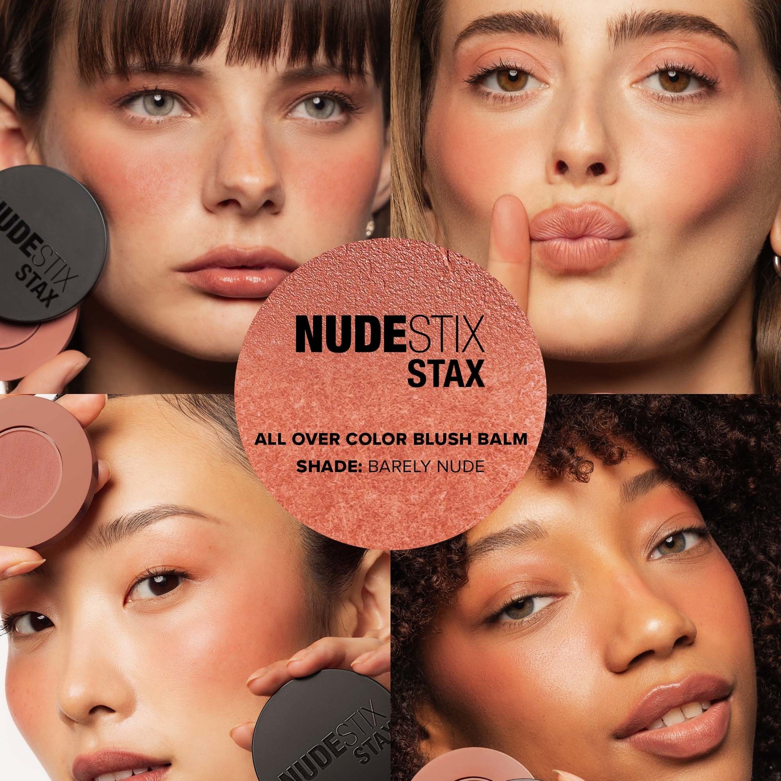 NUDESTIX Stax All Over Color Blush Balm 2.5g (Various Shades) - Barely Nude 3