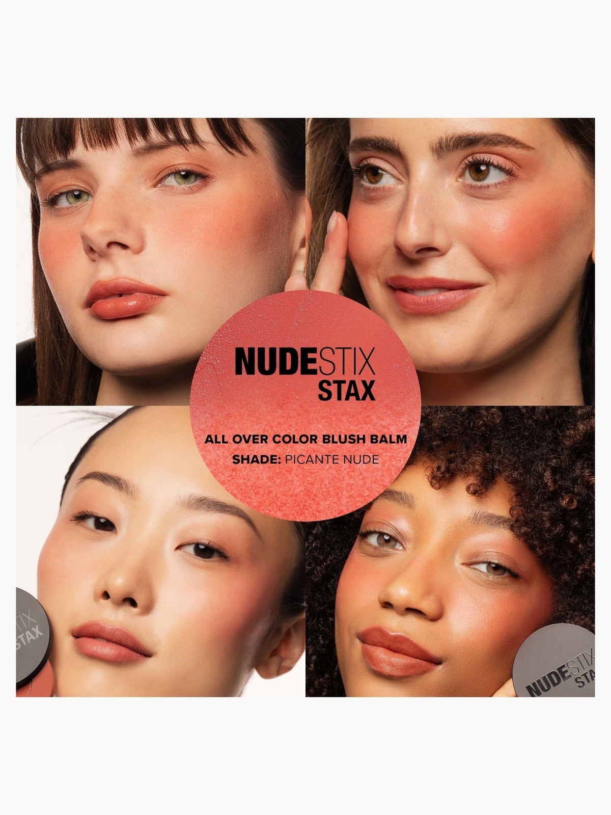 NUDESTIX Stax All Over Color Blush Balm 2.5g (Various Shades) - Picante Nude 4