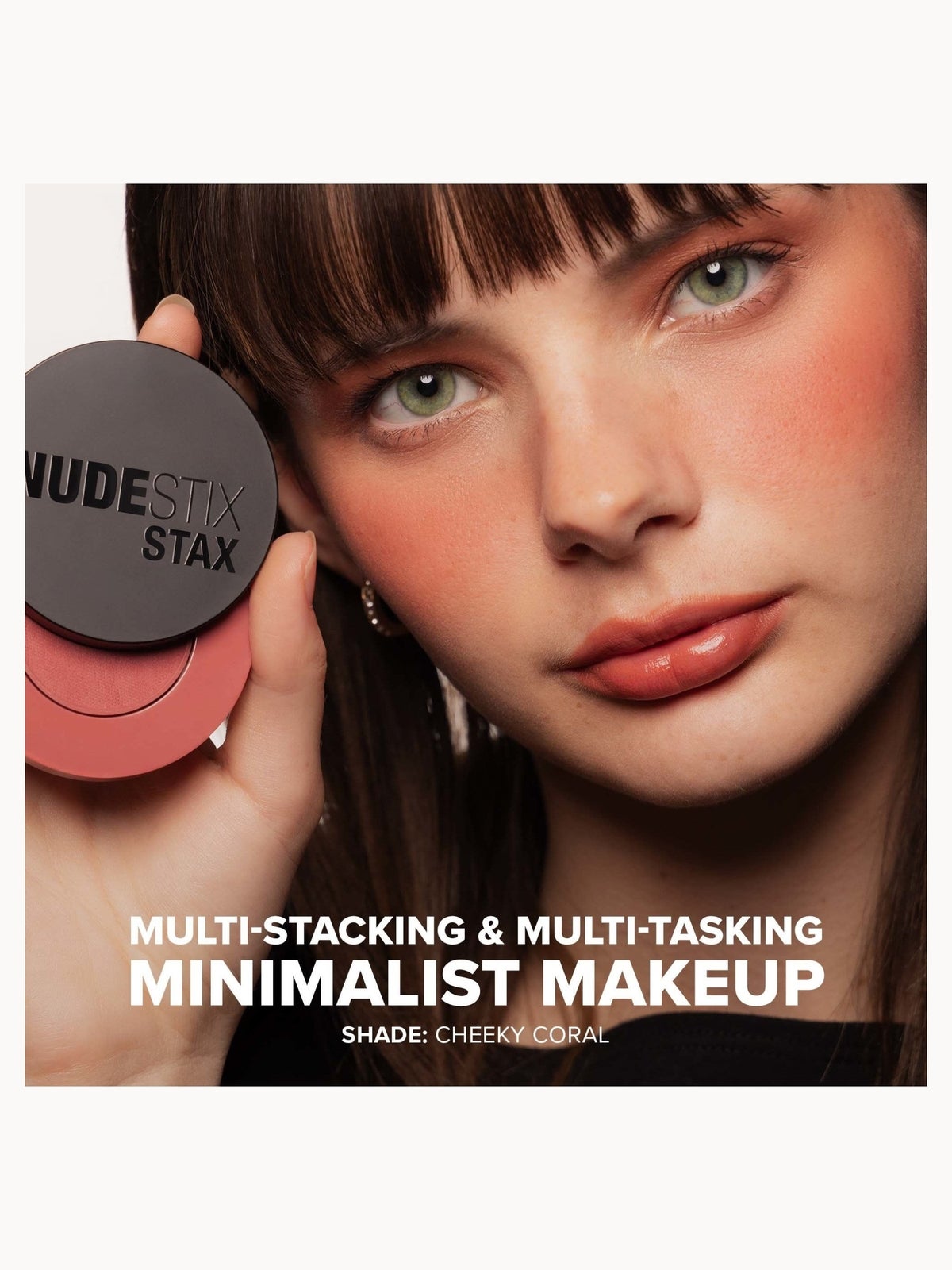 NUDESTIX Stax All Over Color Blush Balm 2.5g (Various Shades) - Cheeky Coral 4