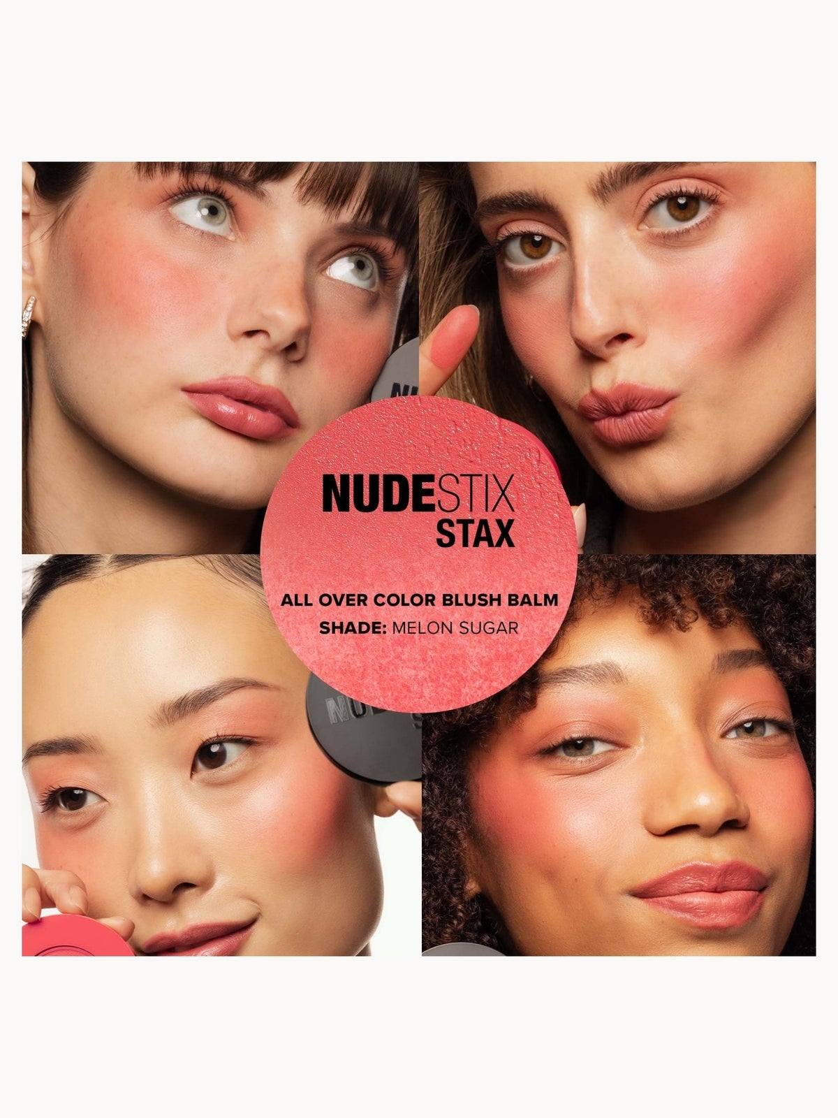 NUDESTIX Stax All Over Color Blush Balm 2.5g (Various Shades) - Melon Sugar 3
