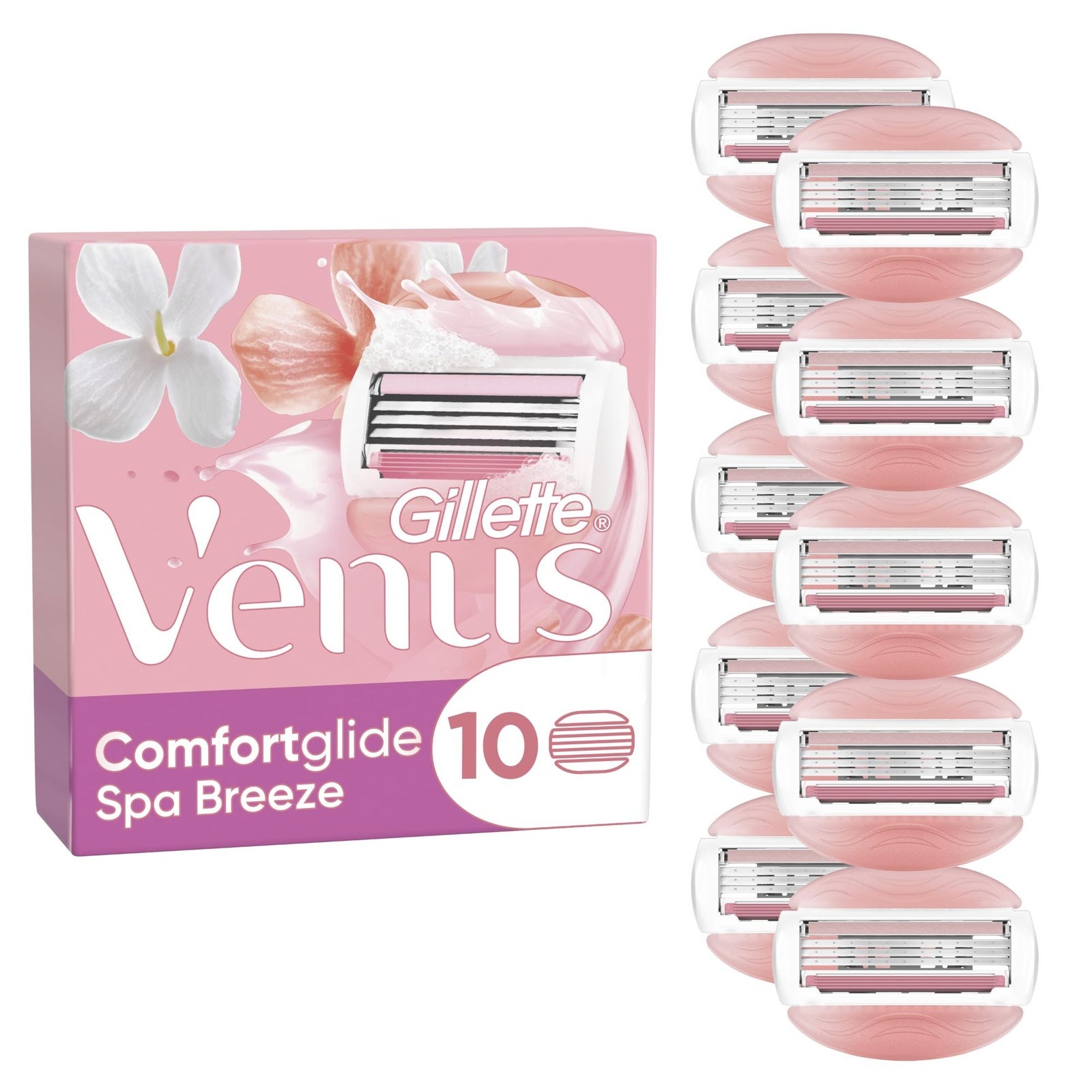 Gillette Venus Comfortglide Spa Breeze Razor Blades x10