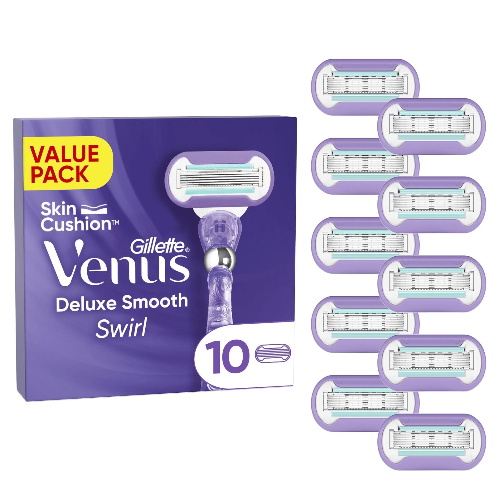 Gillette Venus Deluxe Smooth Swirl Razor Blades x 10