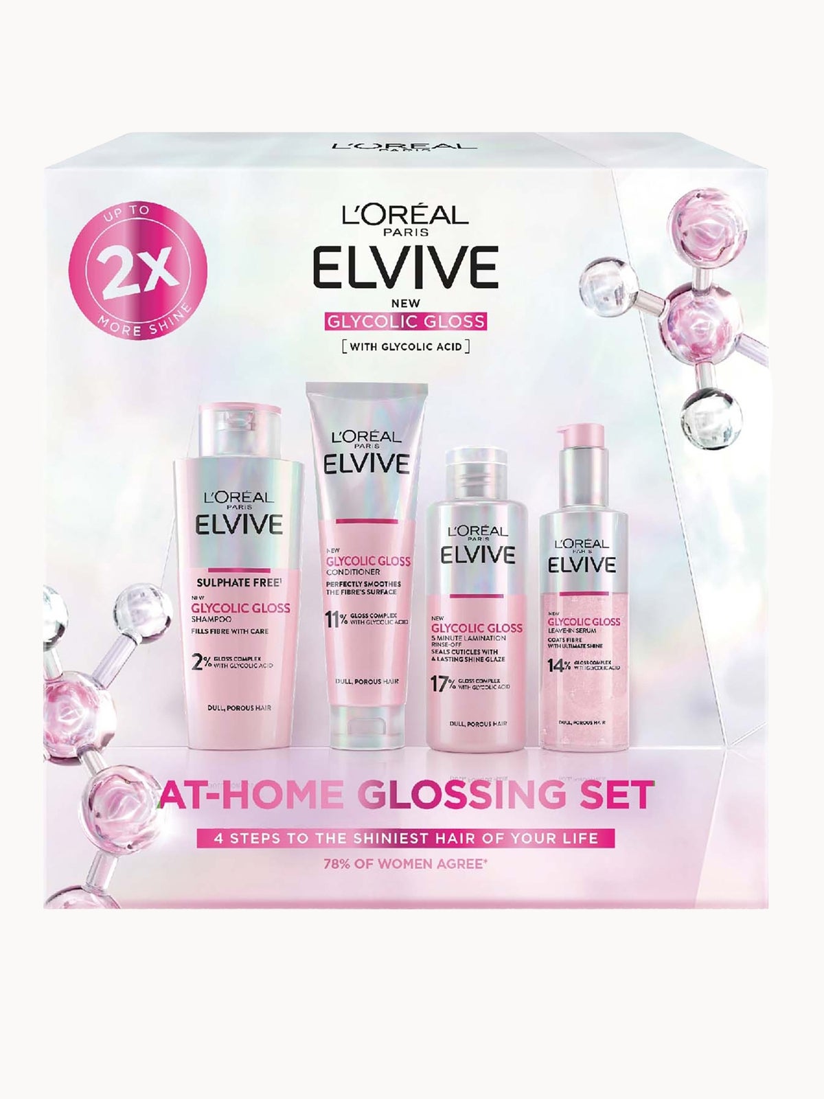 L’Oreal Paris Elvive At Home Glossing Set XM25 (Worth £60)