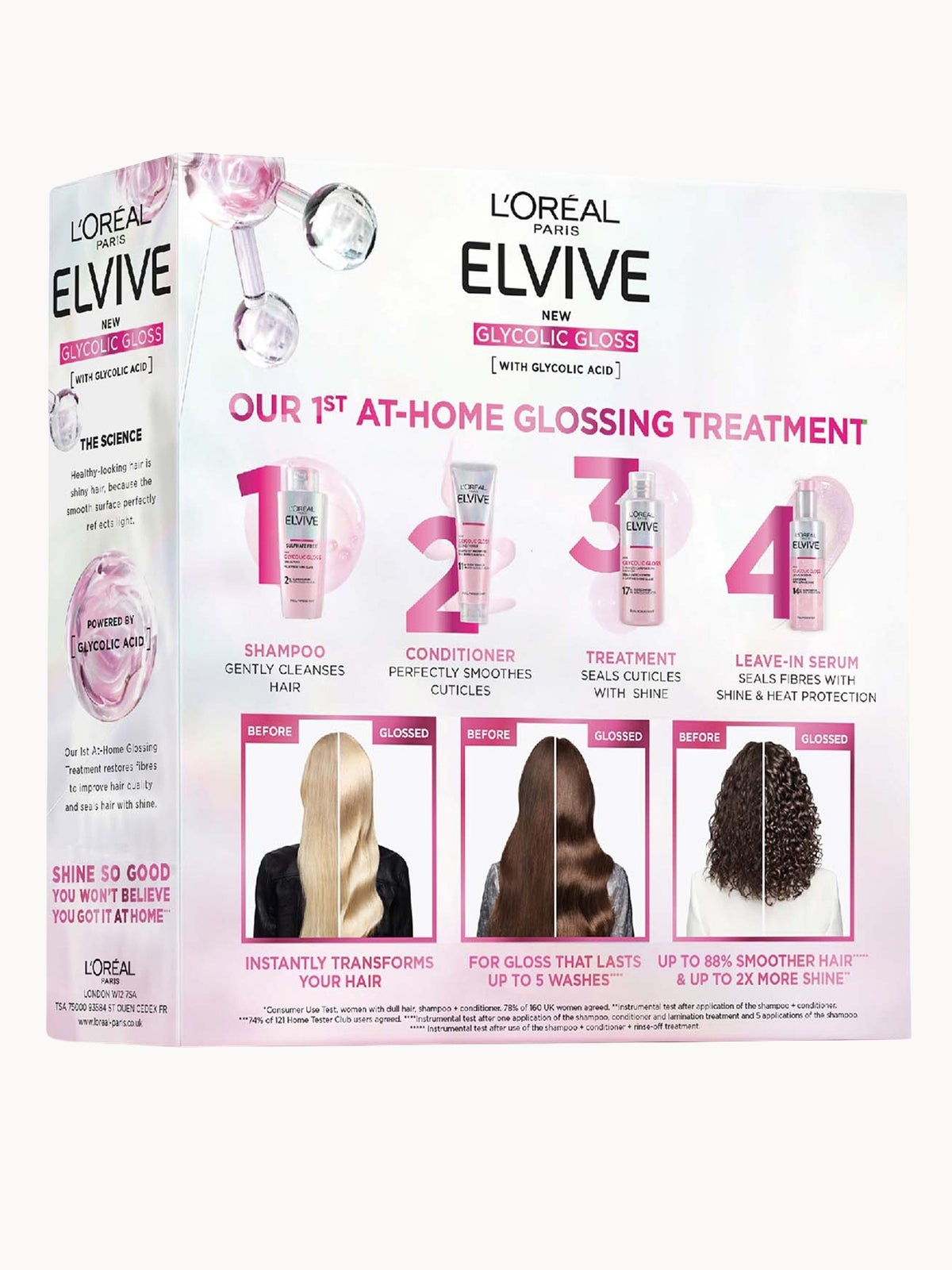 L’Oreal Paris Elvive At Home Glossing Set XM25 (Worth £60) 3