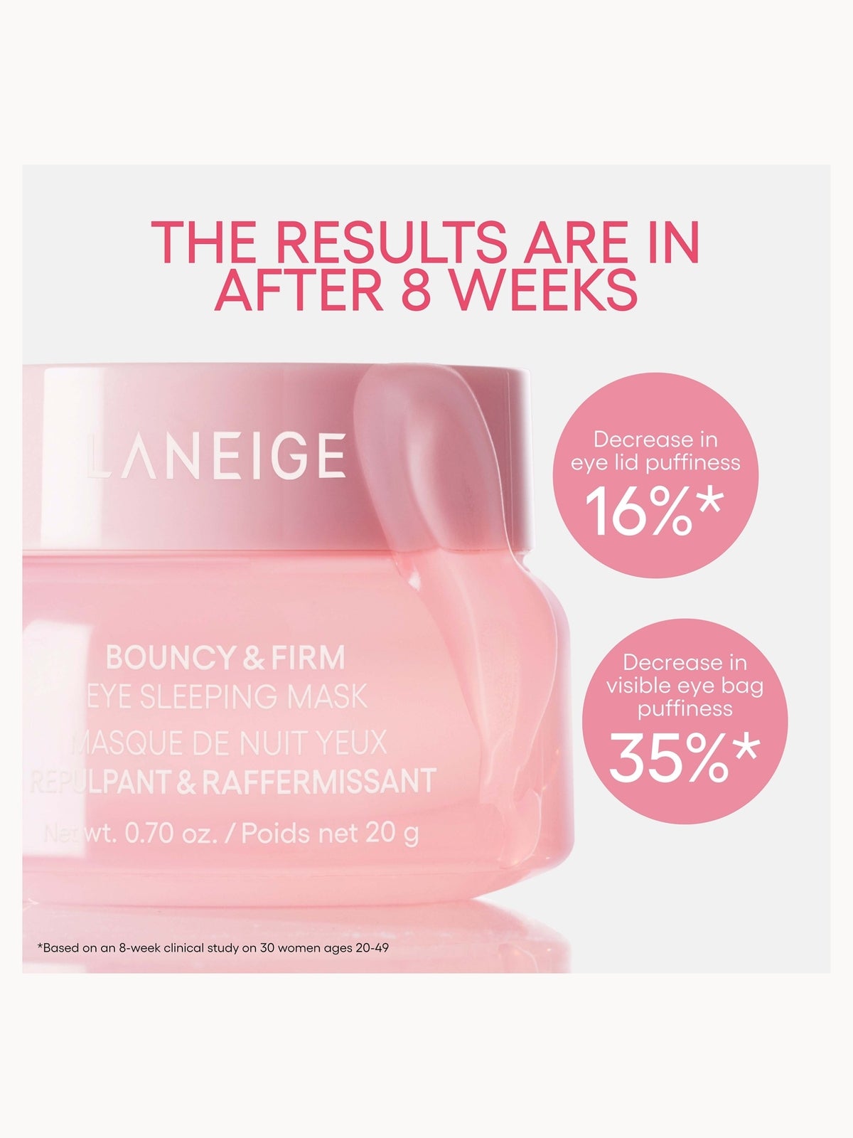 LANEIGE Bouncy and Firm Eye Sleeping Mask 20ml 4