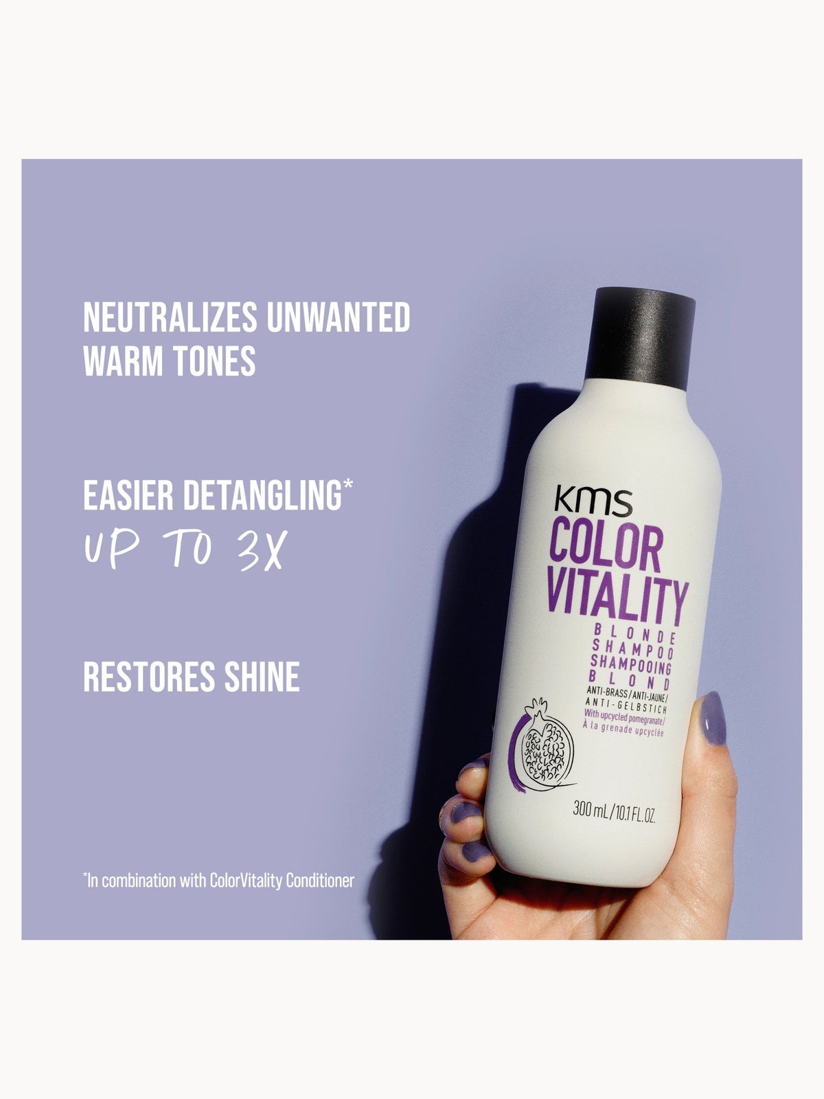 KMS Color Vitality Blonde Shampoo 750ml 3