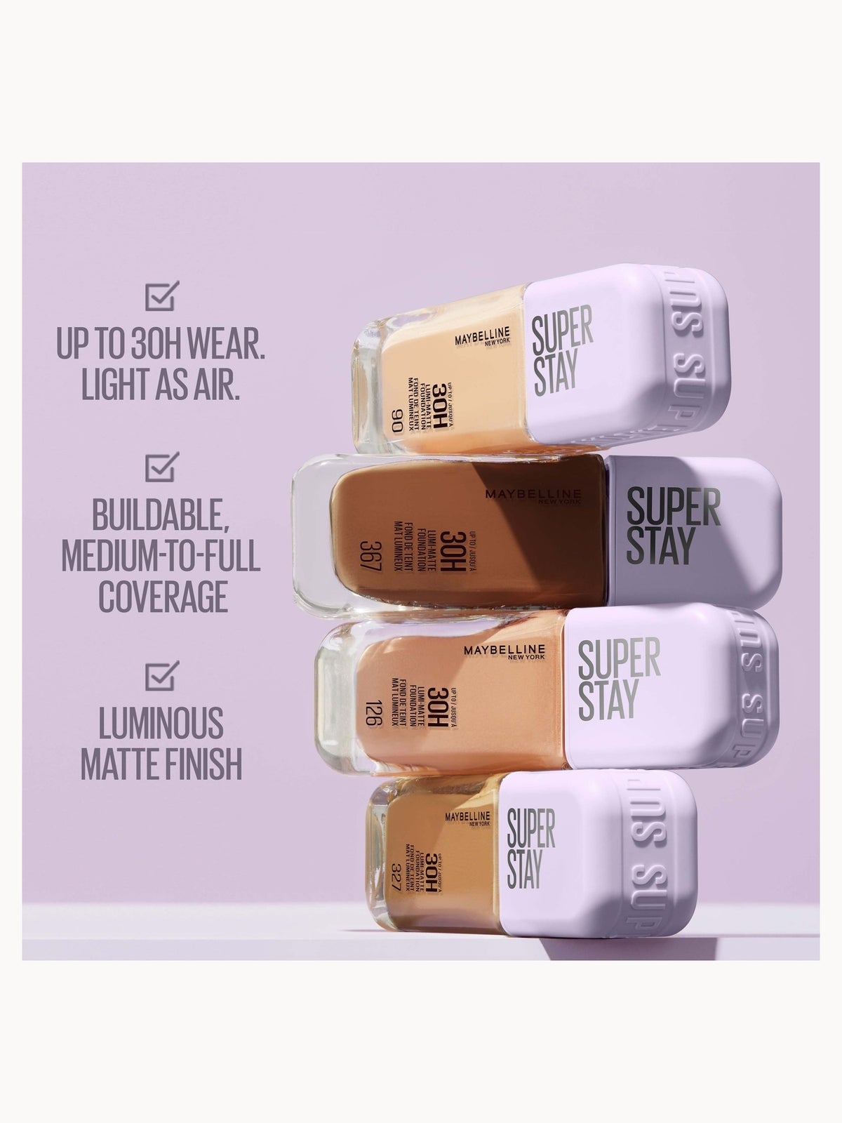 Maybelline Super Stay up to 30H Lumi-Matte Foundation 35ml (Various Shades) - 337 3