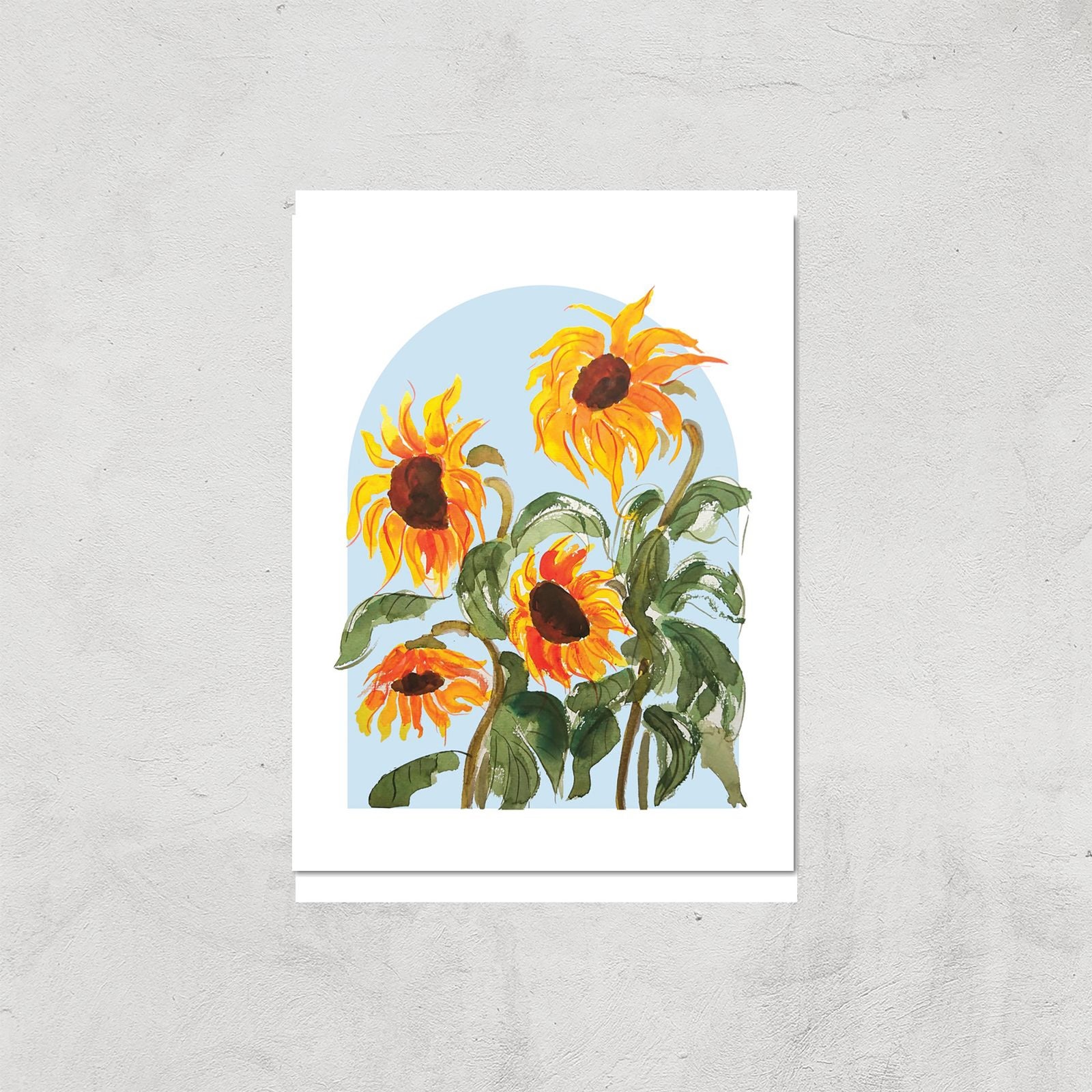 Threadless x IWOOT Sunflower Watercolor Giclee Art Print - A4 - Print Only