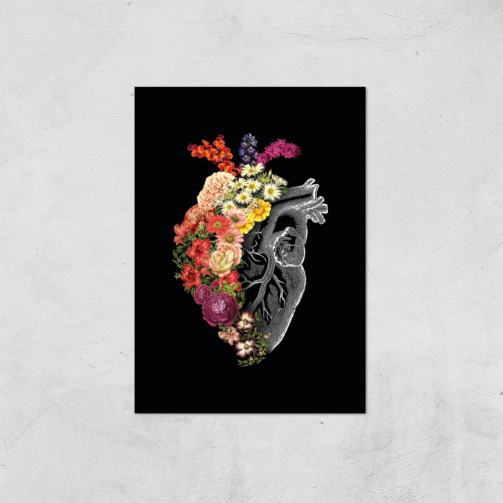 Threadless x IWOOT Flower Hearts Spring Giclee Art Print - A4 - Print Only