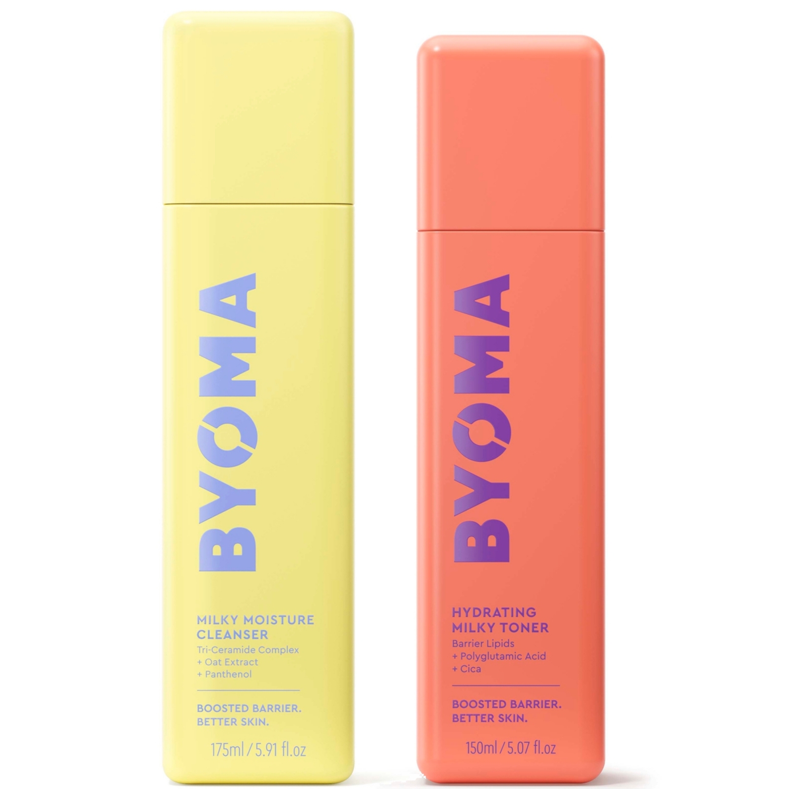 BYOMA Milky Moisture Cleanser 175ml and Hydrating Toner 150ml Bundle