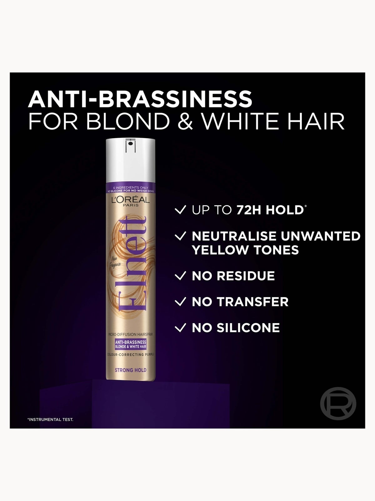 L'Oréal Paris Elnett Hairspray Anti-Brassiness for Blonde and White Hair 200ml 3