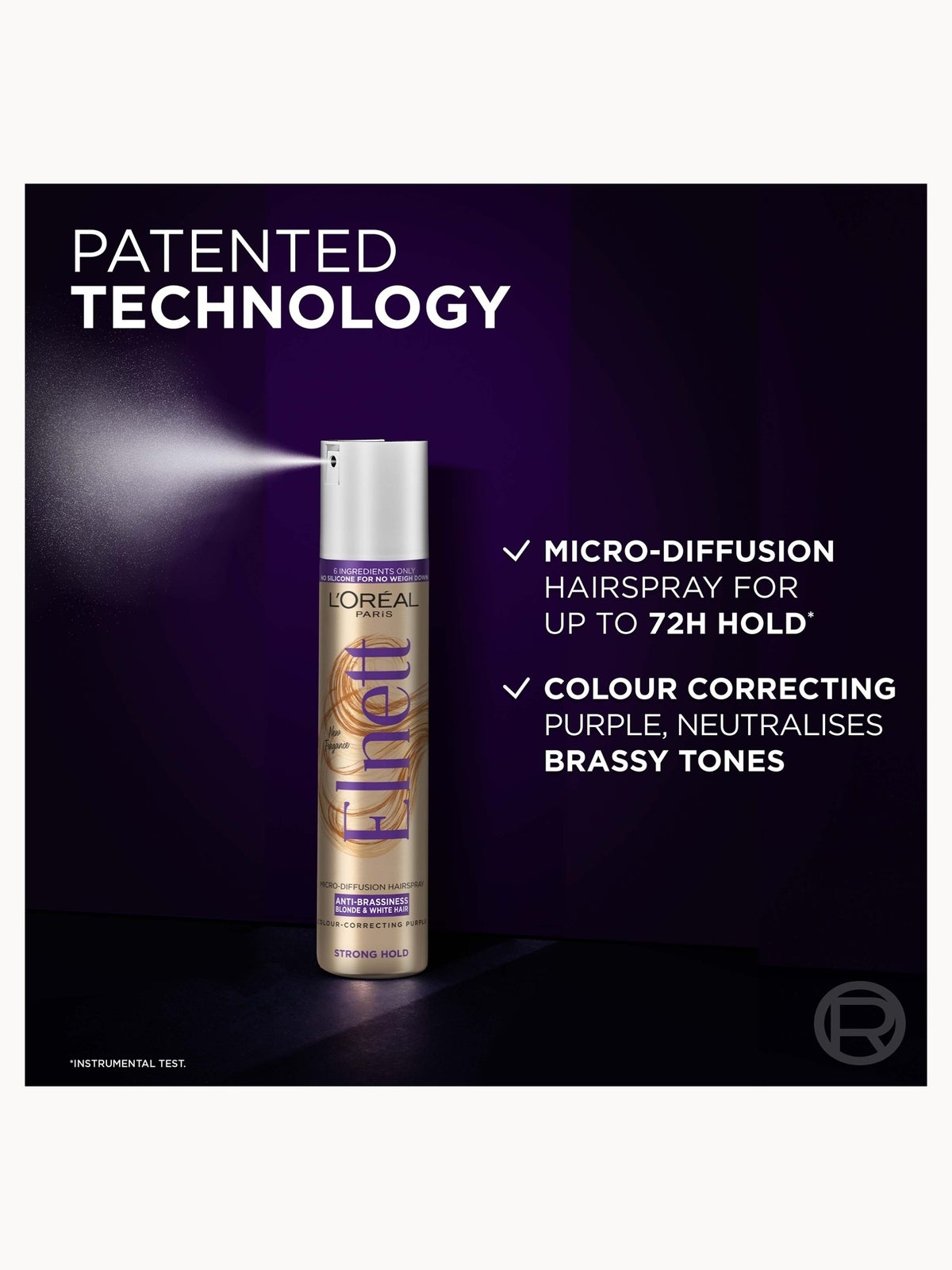 L'Oréal Paris Elnett Hairspray Anti-Brassiness for Blonde and White Hair 200ml 4