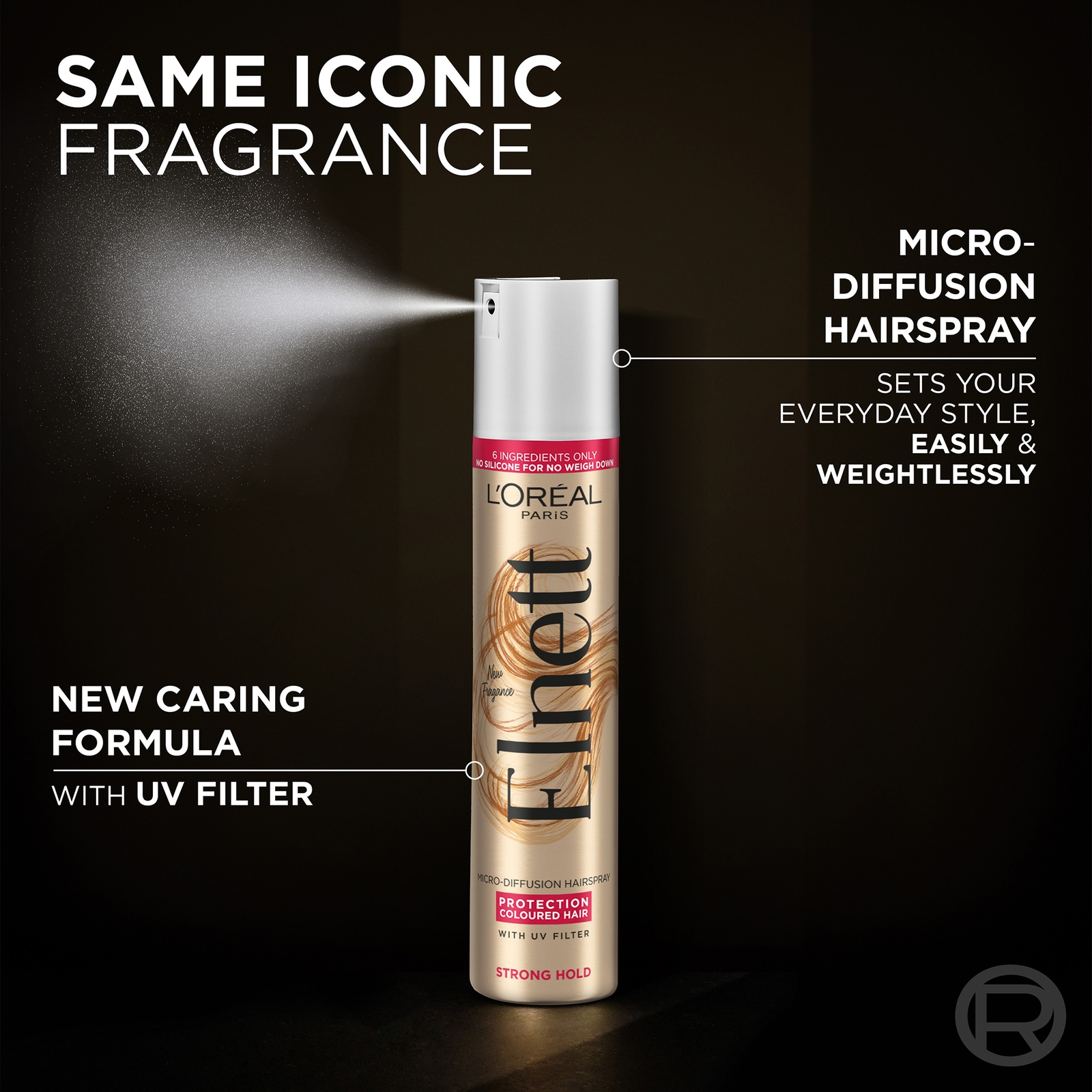 Thumbnail - L'Oréal Paris Elnett Hair Spray for Coloured Hair UV 200ml