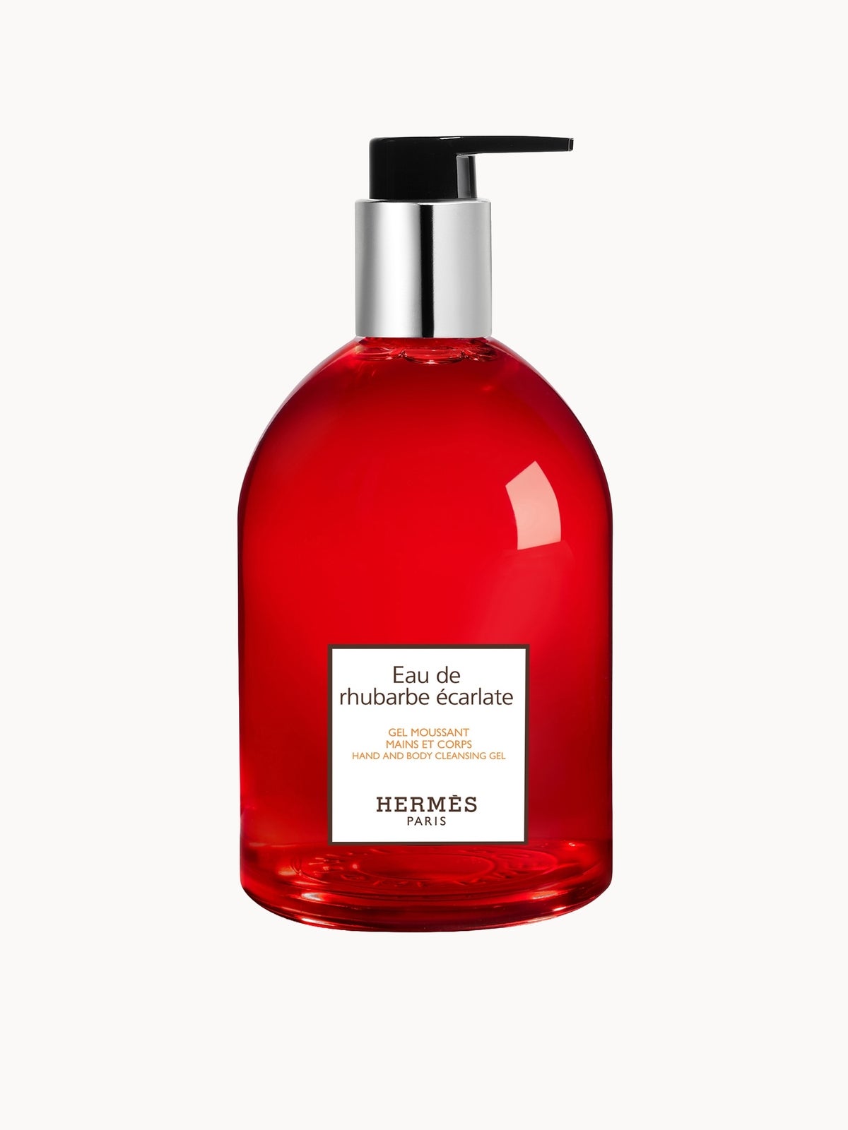 Hermès Eau De Rhubarbe Écarlate Hand and Body Cleans Gel Bottle 300ml