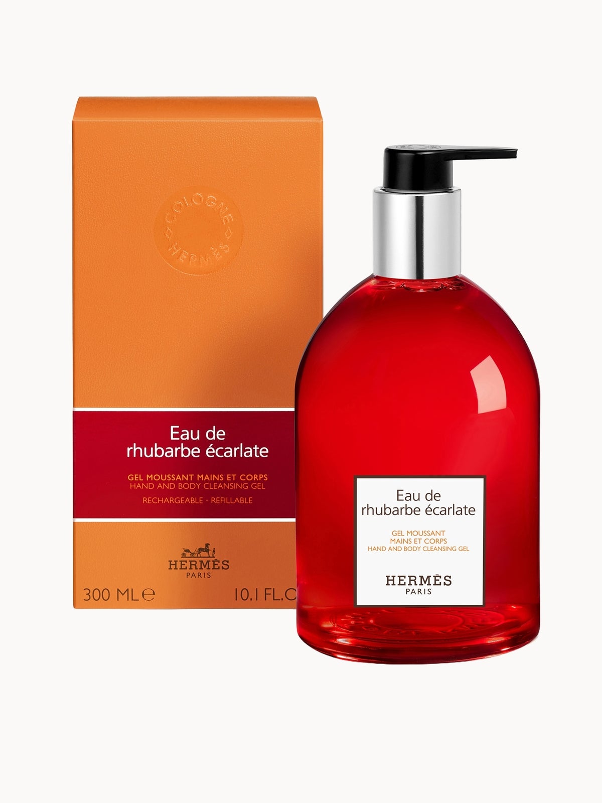 Hermès Eau De Rhubarbe Écarlate Hand and Body Cleans Gel Bottle 300ml 3