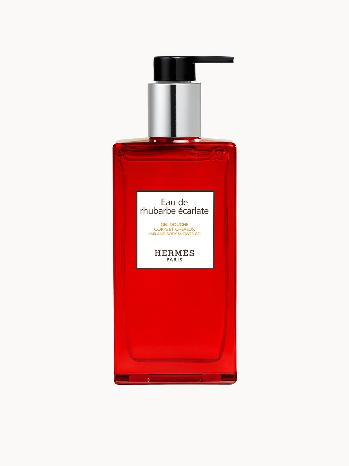 Hermès Eau De Rhubarbe Écarlate Hair and Body Shower Gel Bottle 200ml