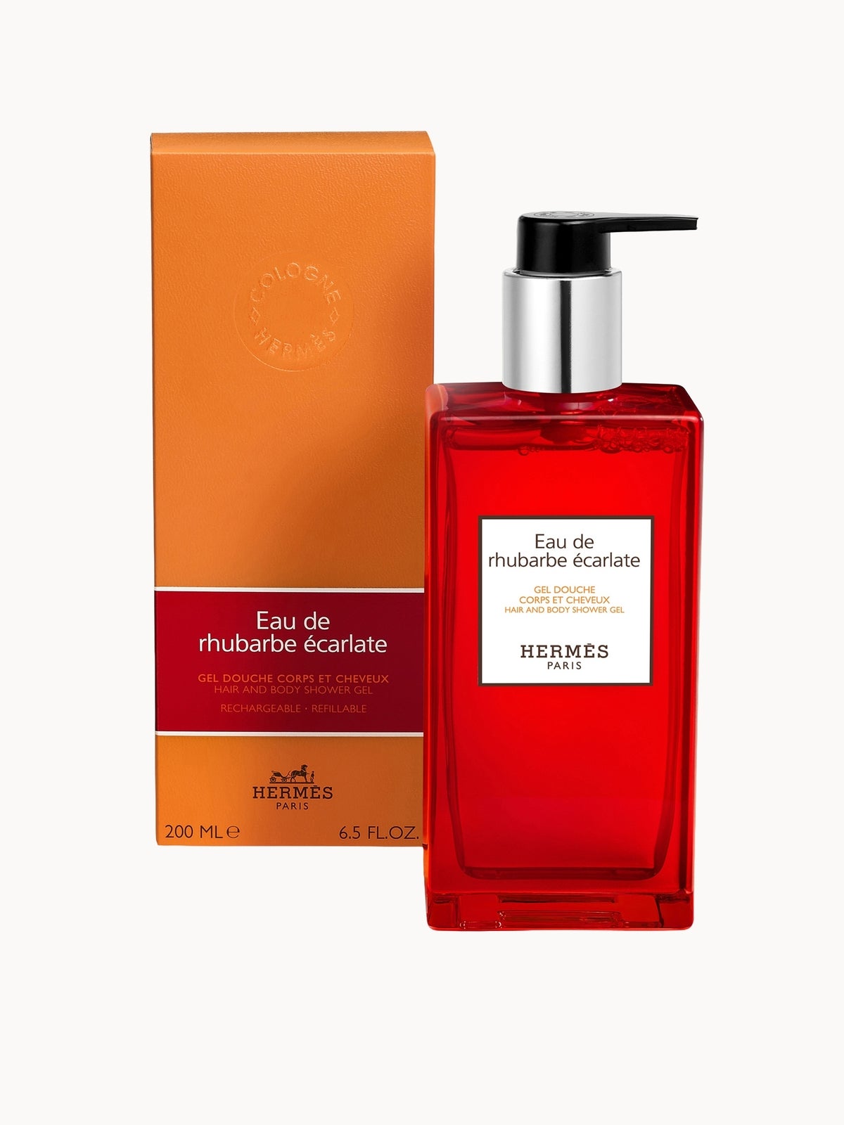 Hermès Eau De Rhubarbe Écarlate Hair and Body Shower Gel Bottle 200ml 3