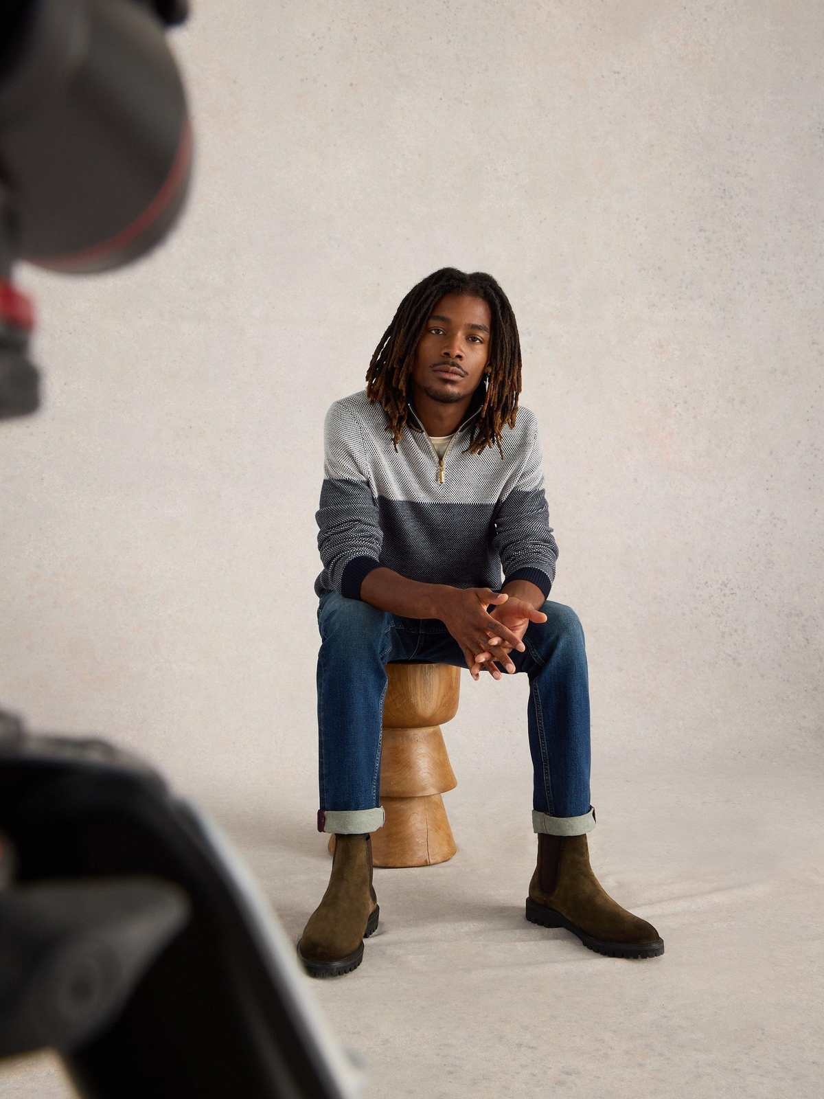 Pullover Newport mit Trichterkragen - S