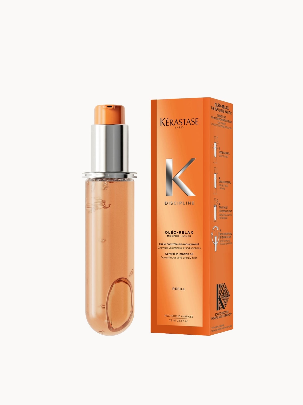 Kérastase Discipline L'Huile Oleo-Relax Refill, Hair Oil For Voluminous And Unruly Hair
