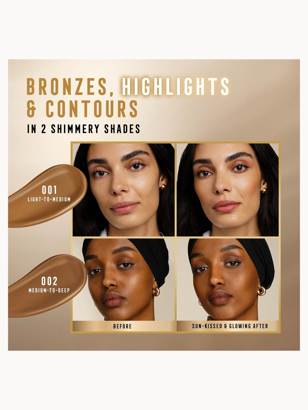 Max Factor Miracle Pure Golden Glow Bronzer 15ml (Various Shades) - 001 Light to Medium 4
