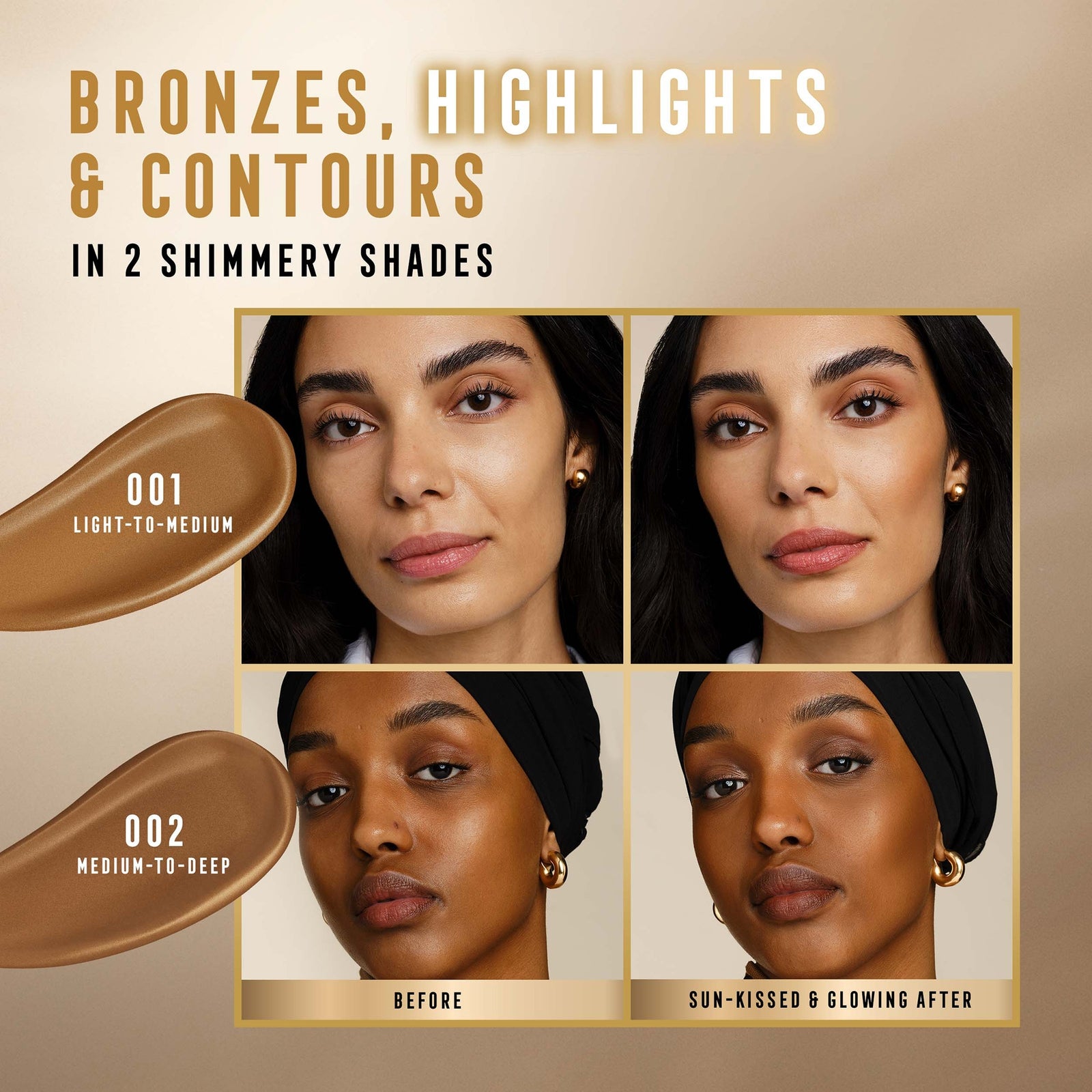 Max Factor Miracle Pure Golden Glow Bronzer 15ml (Various Shades) - 002 Medium to Deep 4