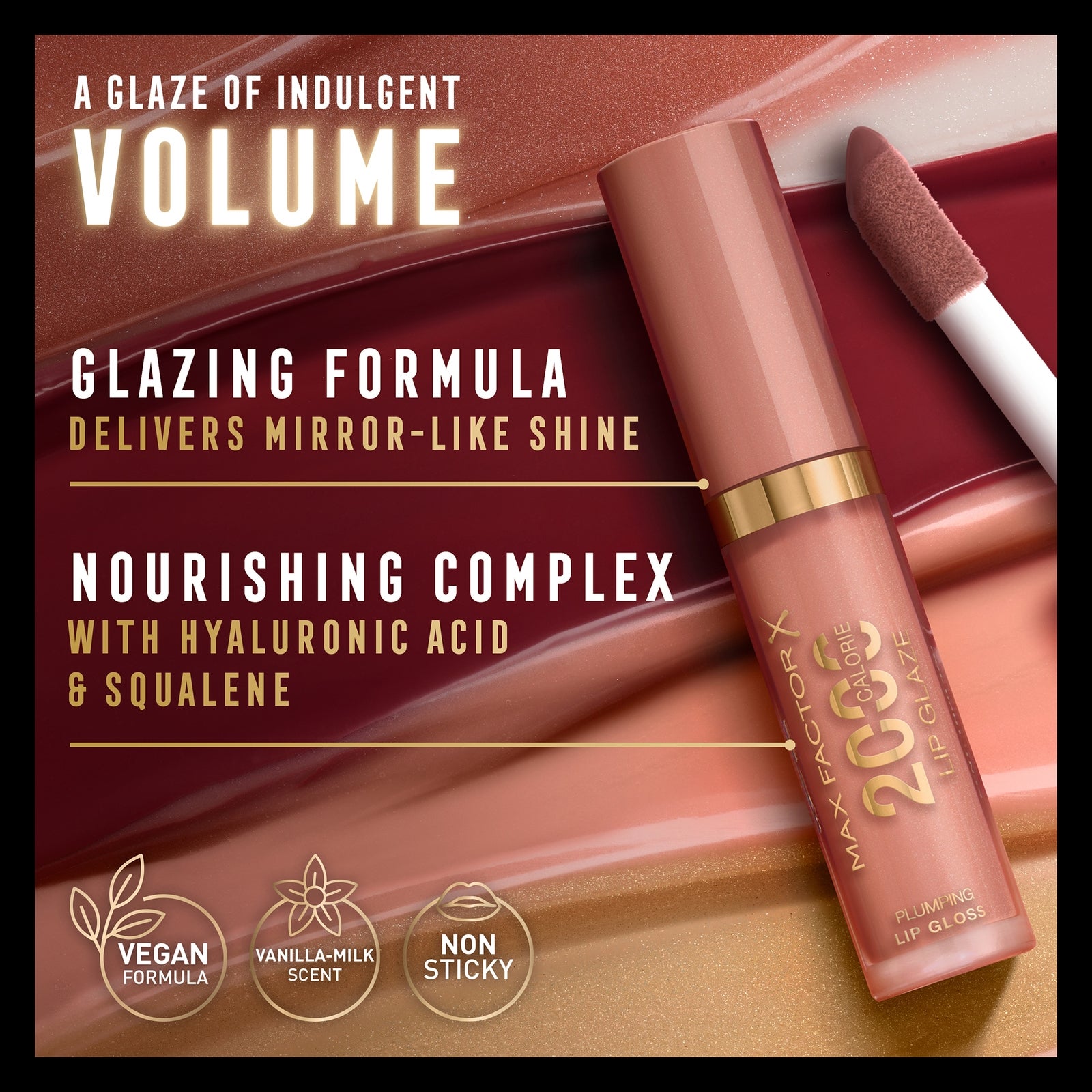 Max Factor 2000 Calorie Lip Glaze Full Shine Tinted Lip Gloss 4.4ml (Various Shades) - Chocolate Glow 4