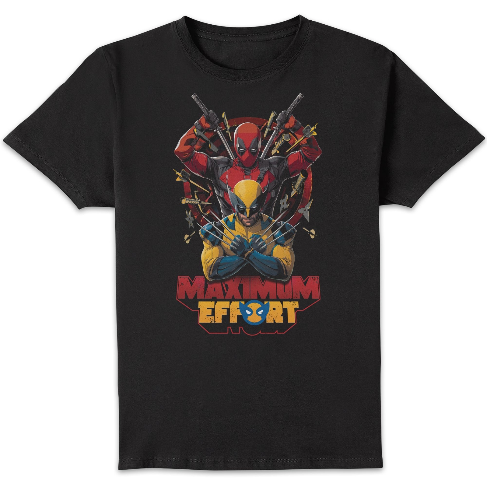 Deadpool & Wolverine Maximum Effort Unisex T-Shirt - Black - L