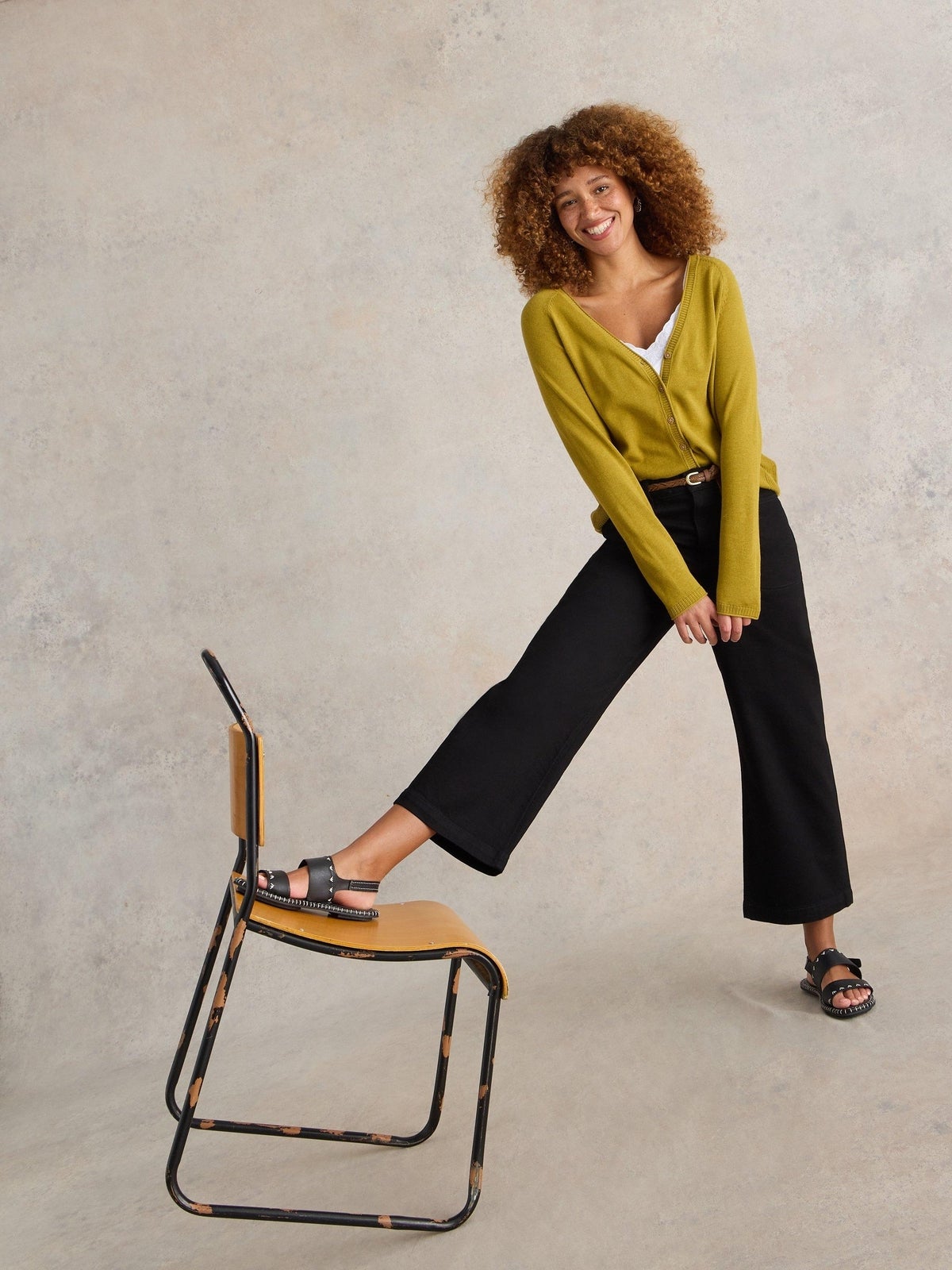 7/8-Jeans Tia mit weitem Bein - 52/R
