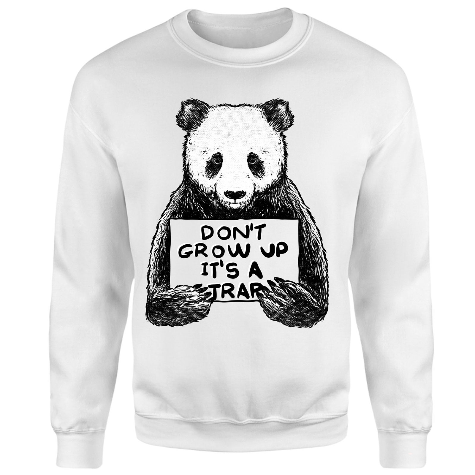 Threadless x IWOOT Don't Grow Up Its A Trap Sweatshirt - White - XL