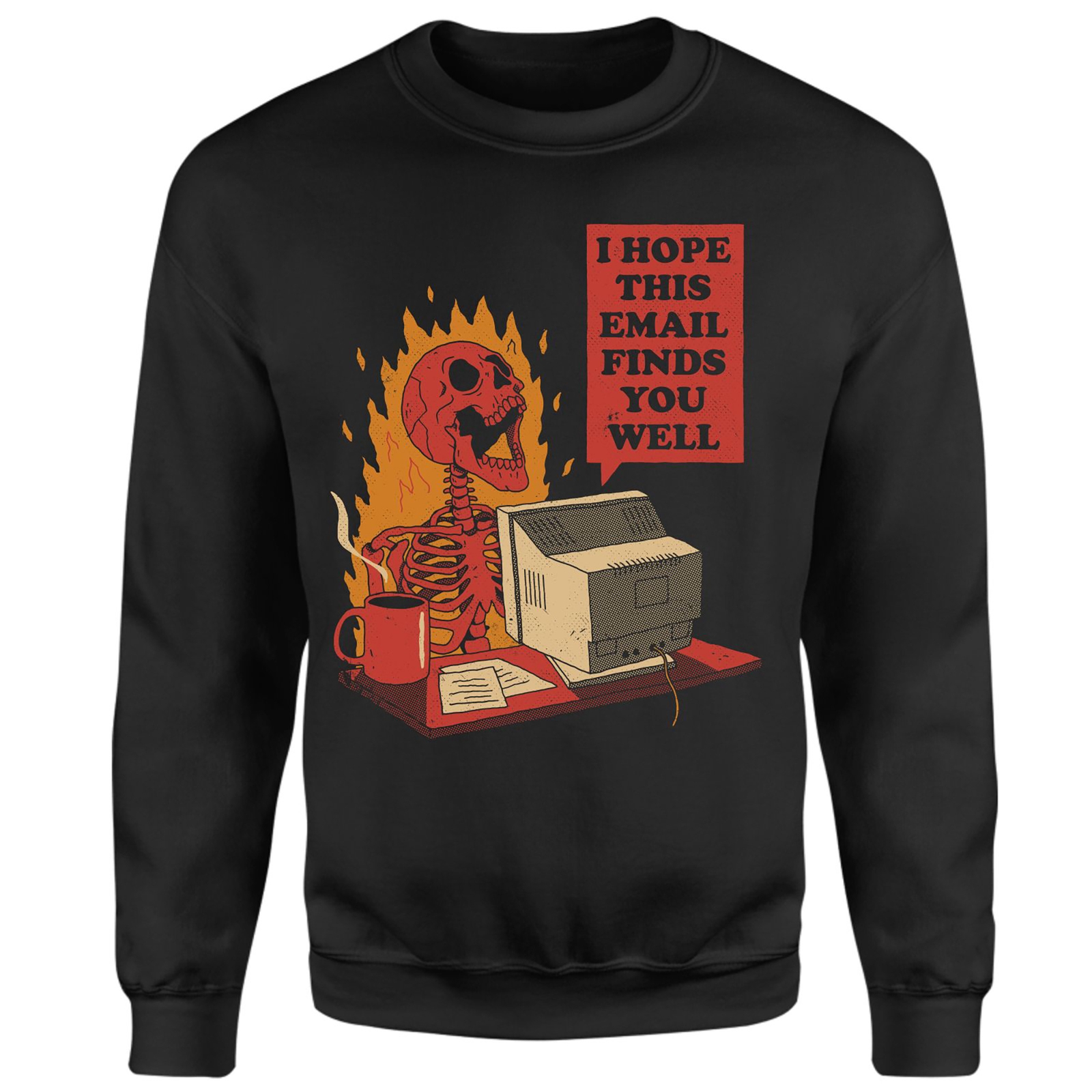 Threadless x IWOOT You Got Mail Sweatshirt - Black - XL