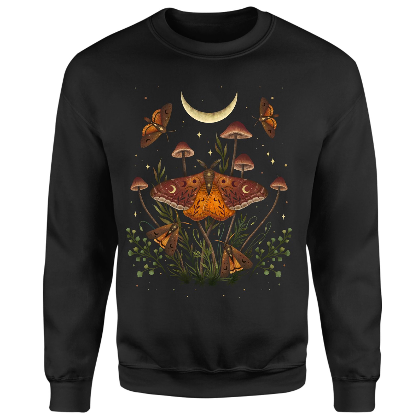 Threadless x IWOOT Autumn Light Underwing Sweatshirt - Black - L