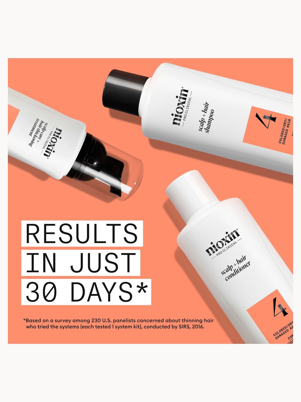 NIOXIN Scalp and Hair Thickening System 4 for Coloured Dry and Damaged Hair with Progressed Thinning Loyalty Kit 3