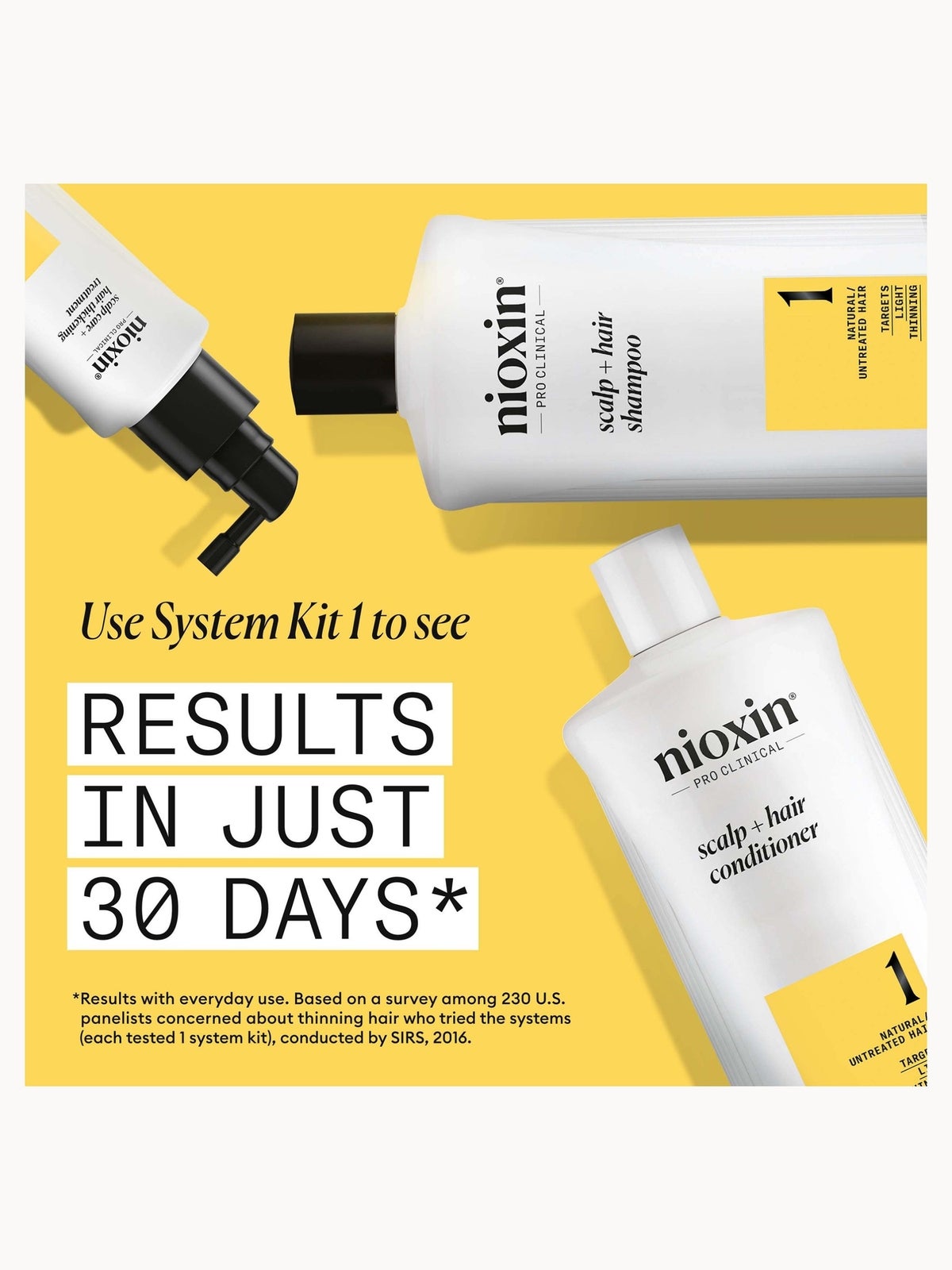 NIOXIN Scalp and Hair Thickening System 1 Shampoo for Natural Hair with Light Thinning 1L 2