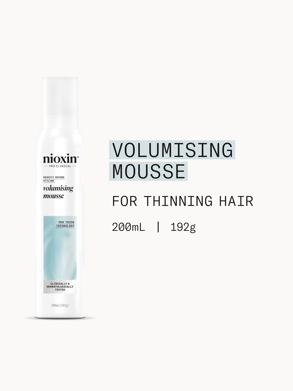 NIOXIN Density Defend Volumising and Thickening Hair Mousse for Fine and Thinning Hair 200ml, photo 2