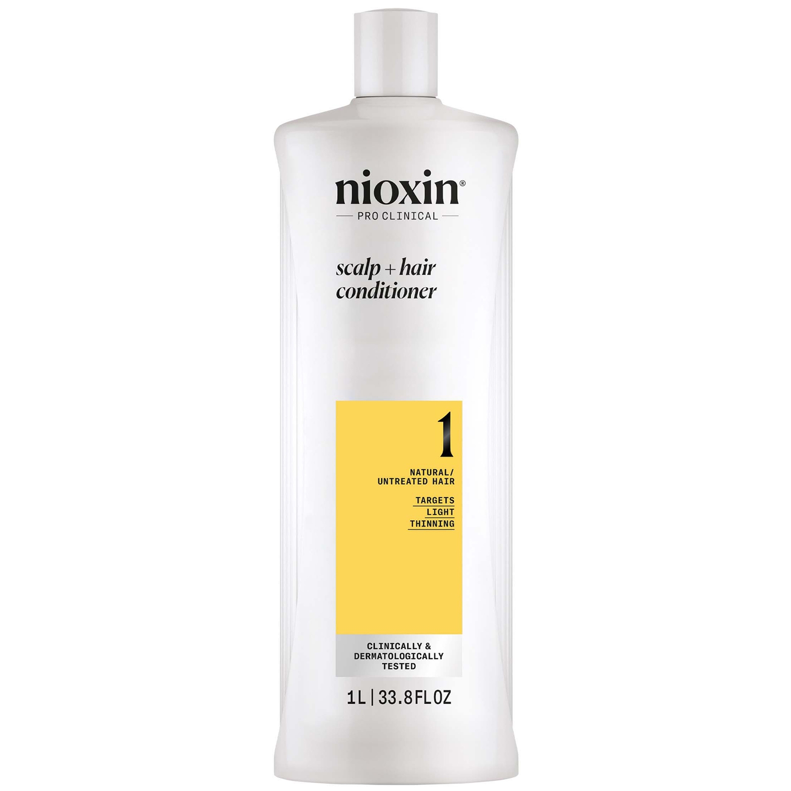 NIOXIN Système 1 Après-Shampoing Épaississant pour le Cuir Chevelu et les Cheveux Naturels Légèrement Clairsemés (1 L)