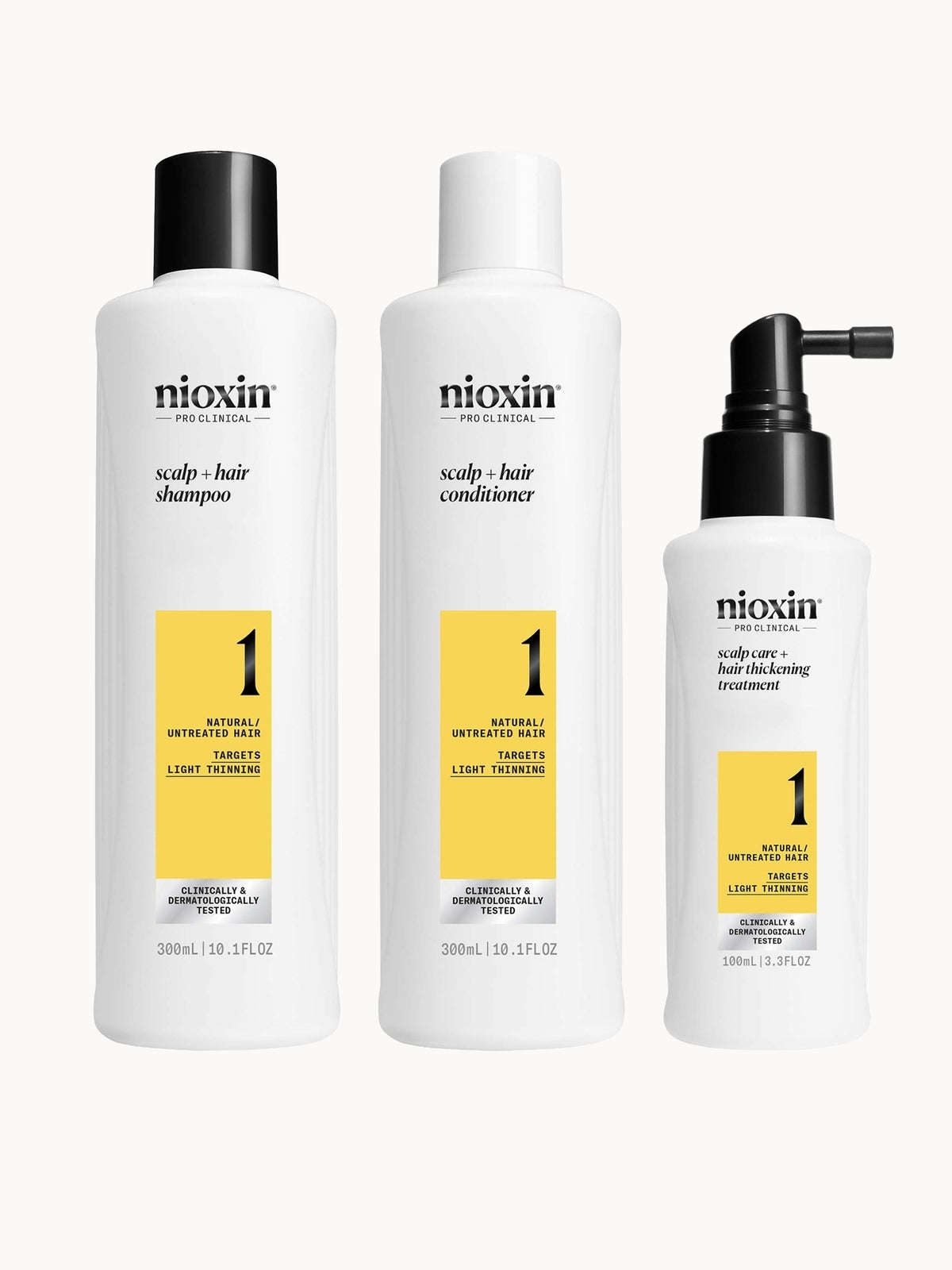 NIOXIN Scalp and Hair Thickening System 1 for Natural Hair with Light Thinning Loyalty Kit