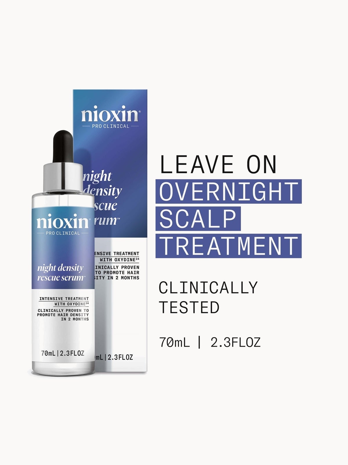 NIOXIN Night Density Rescue Serum Thickening Serum for Optimised Hair Growth 70ml 2