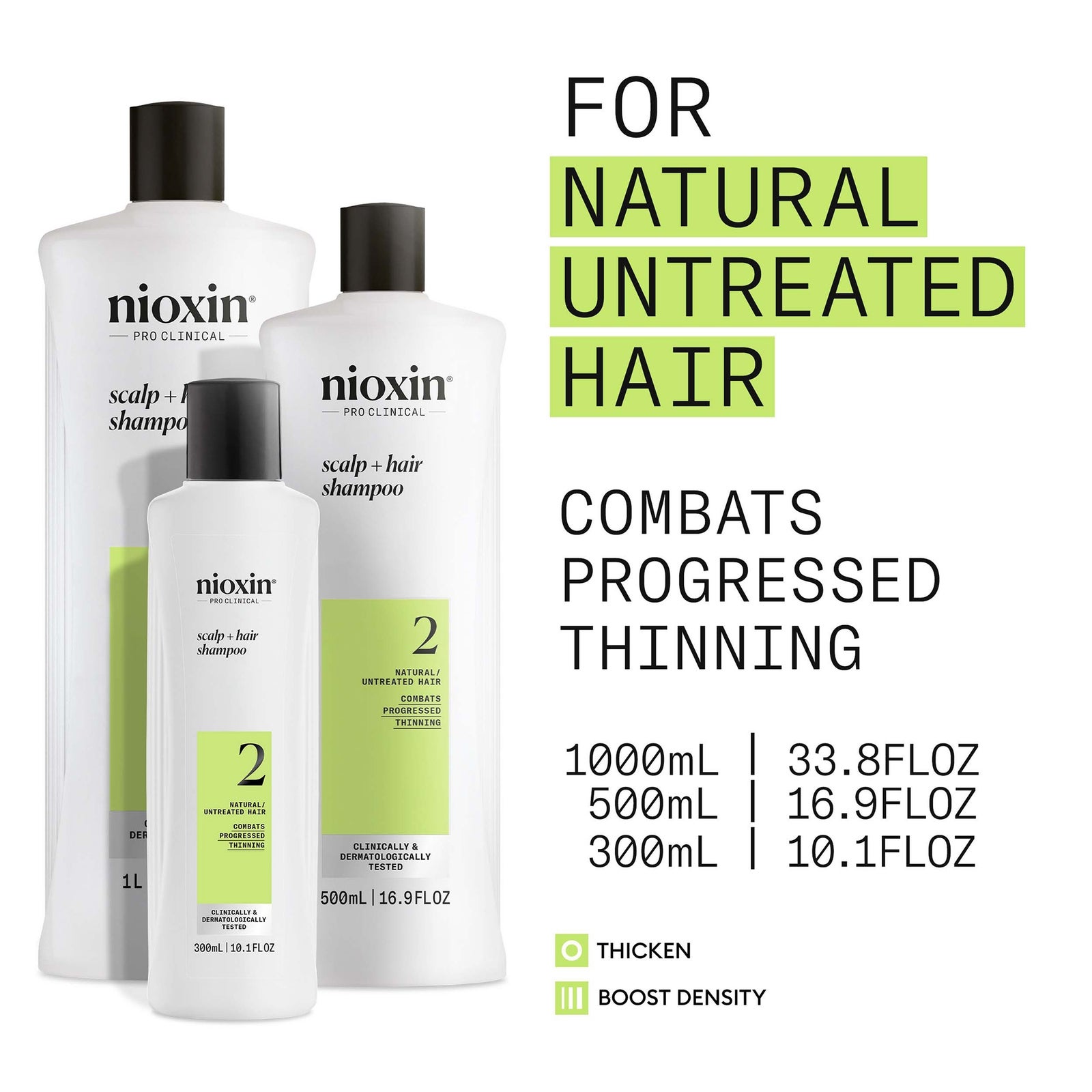 NIOXIN Scalp and Hair Thickening System 2 Shampoo for Natural Hair with Progressed Thinning 300ml 2