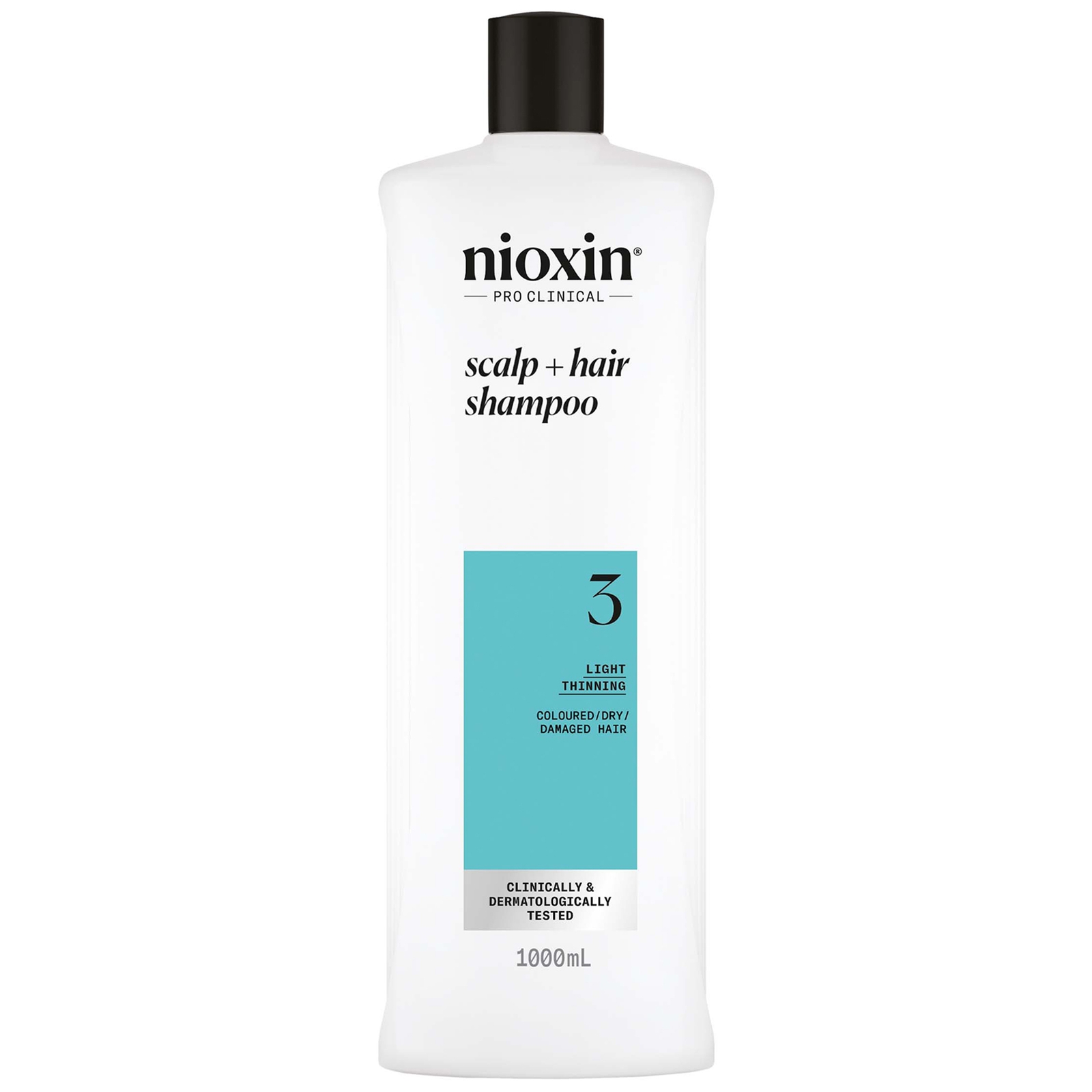 NIOXIN Scalp and Hair Thickening System 3 Shampoo for Coloured Dry and Damaged Hair with Light Thinning 1L