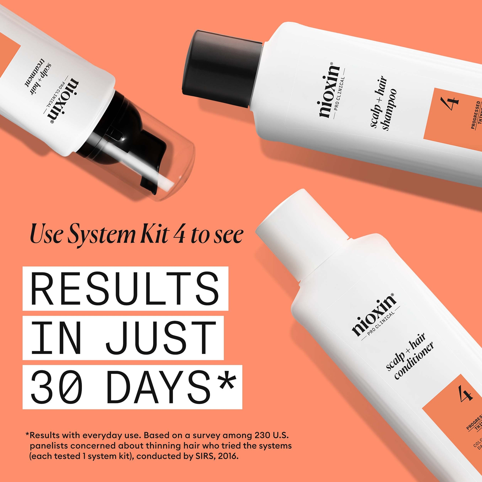 Thumbnail - NIOXIN Scalp and Hair Thickening System 4 Shampoo for Coloured Dry and Damaged Hair with Progressed Thinning 300ml