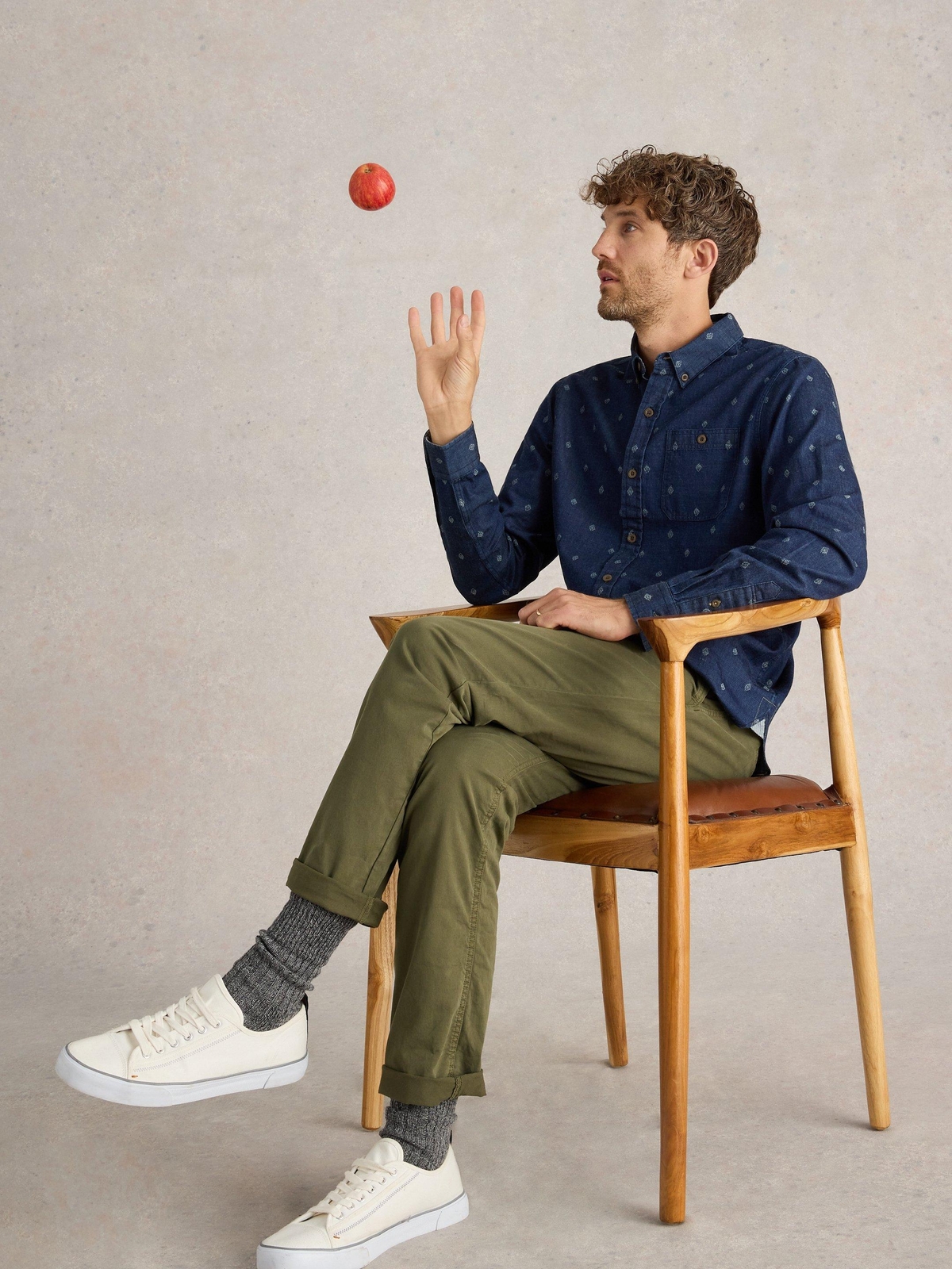 Jeanshemd mit Dobby-Struktur - XS